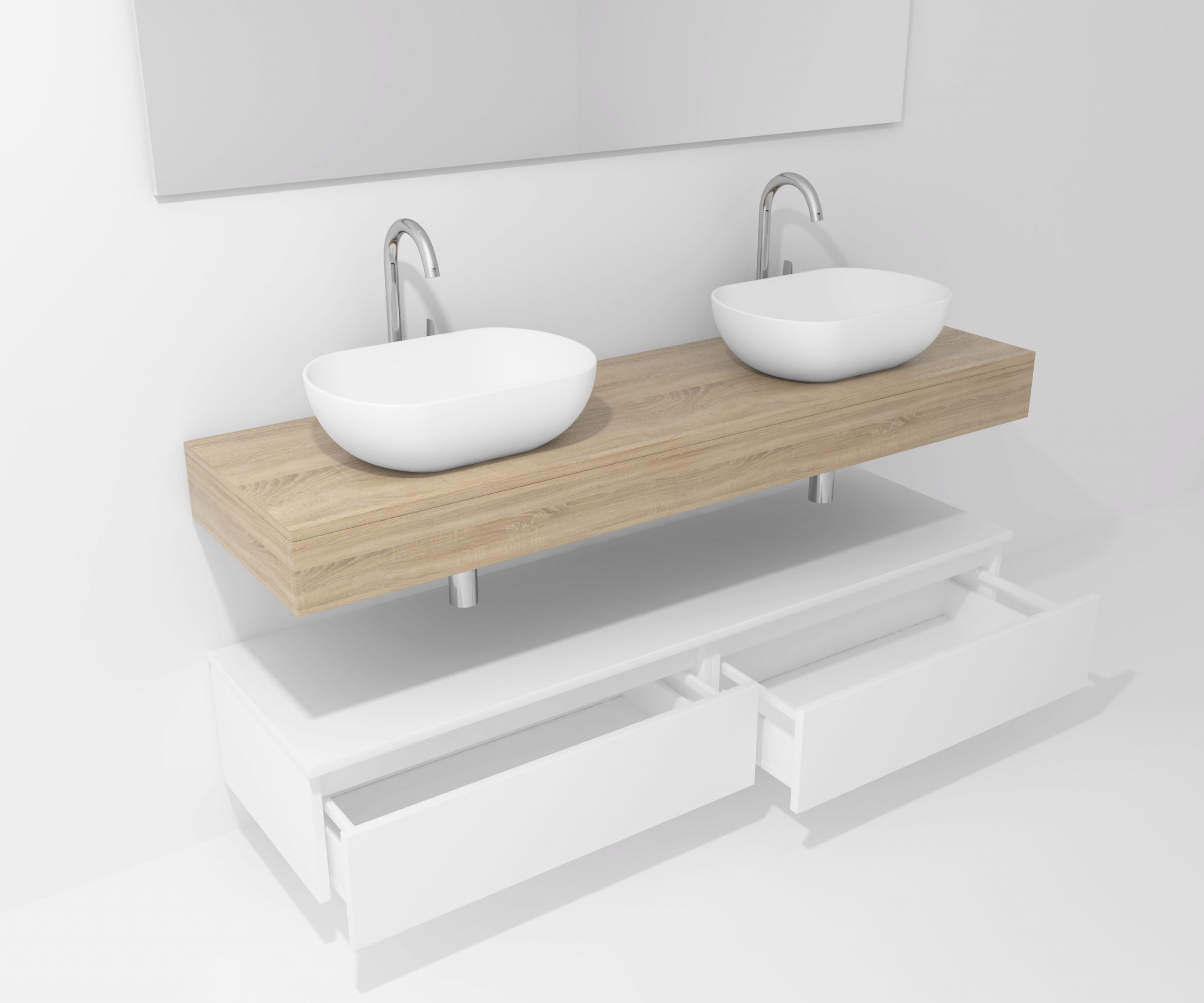 Pack Córcega con lavabo sobreencimera y espejo LED