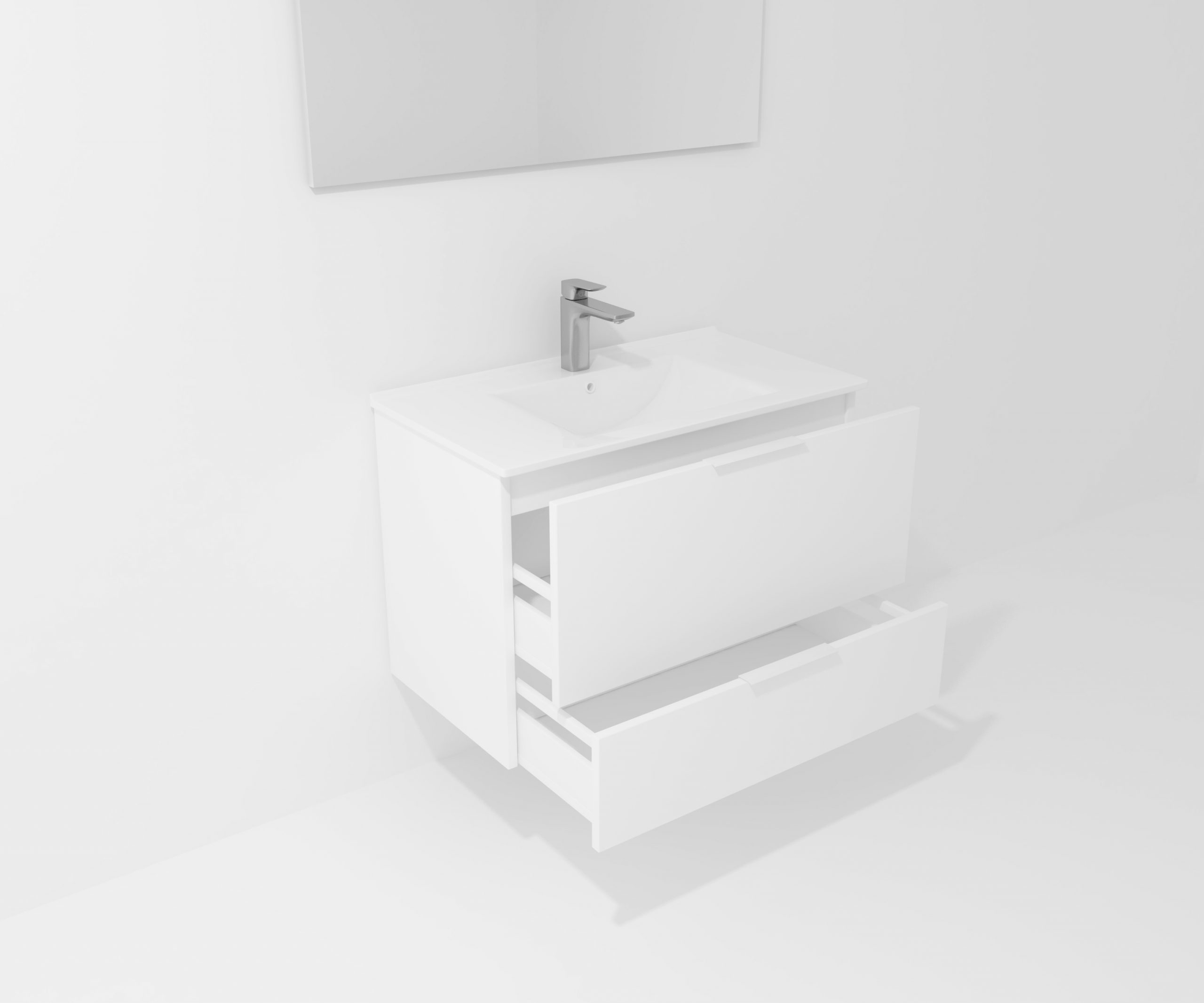 Pack Orléans avec lavabo et miroir LED