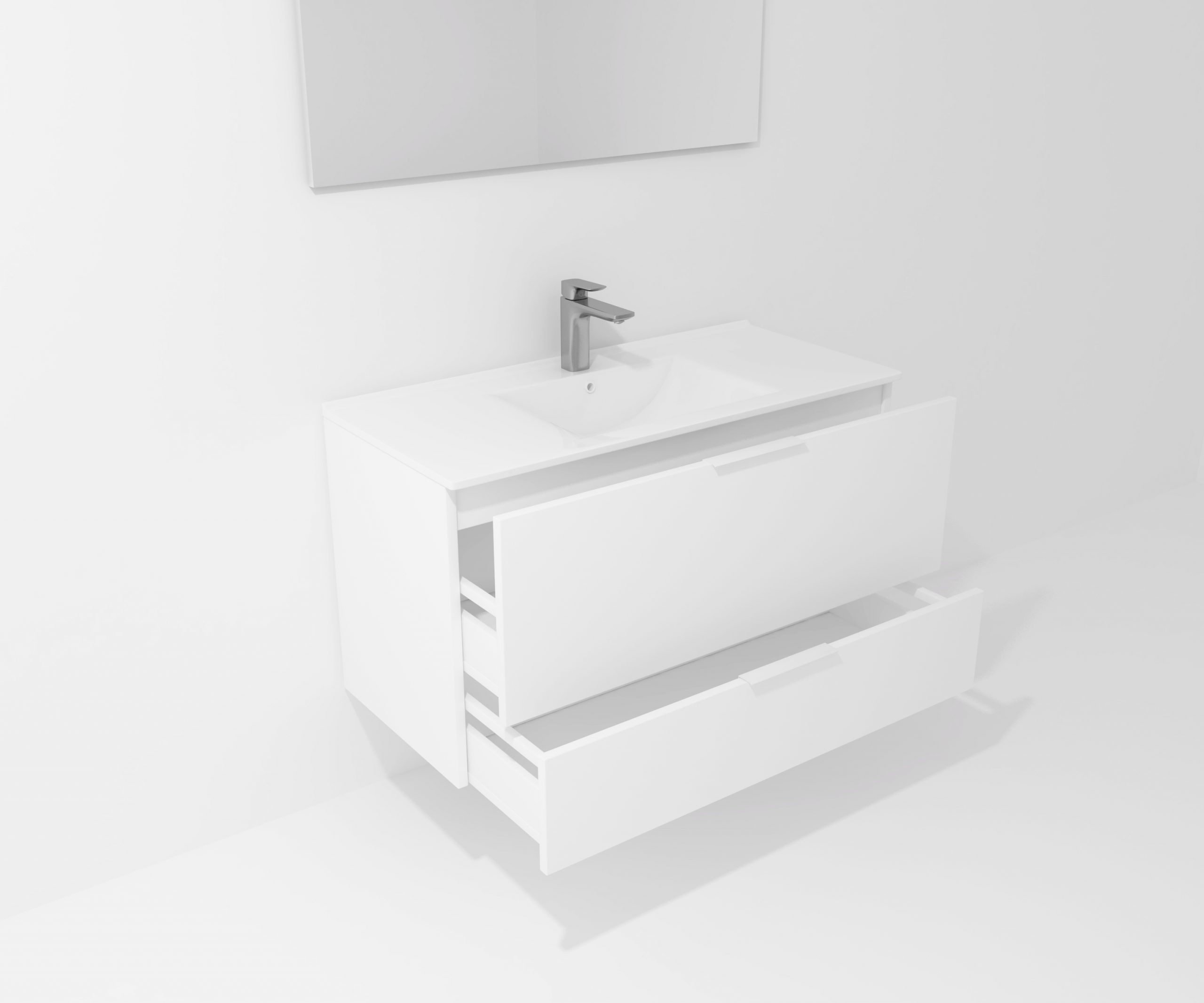 Pack Orléans avec lavabo et miroir LED