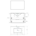 Pack Orléans avec lavabo et miroir LED