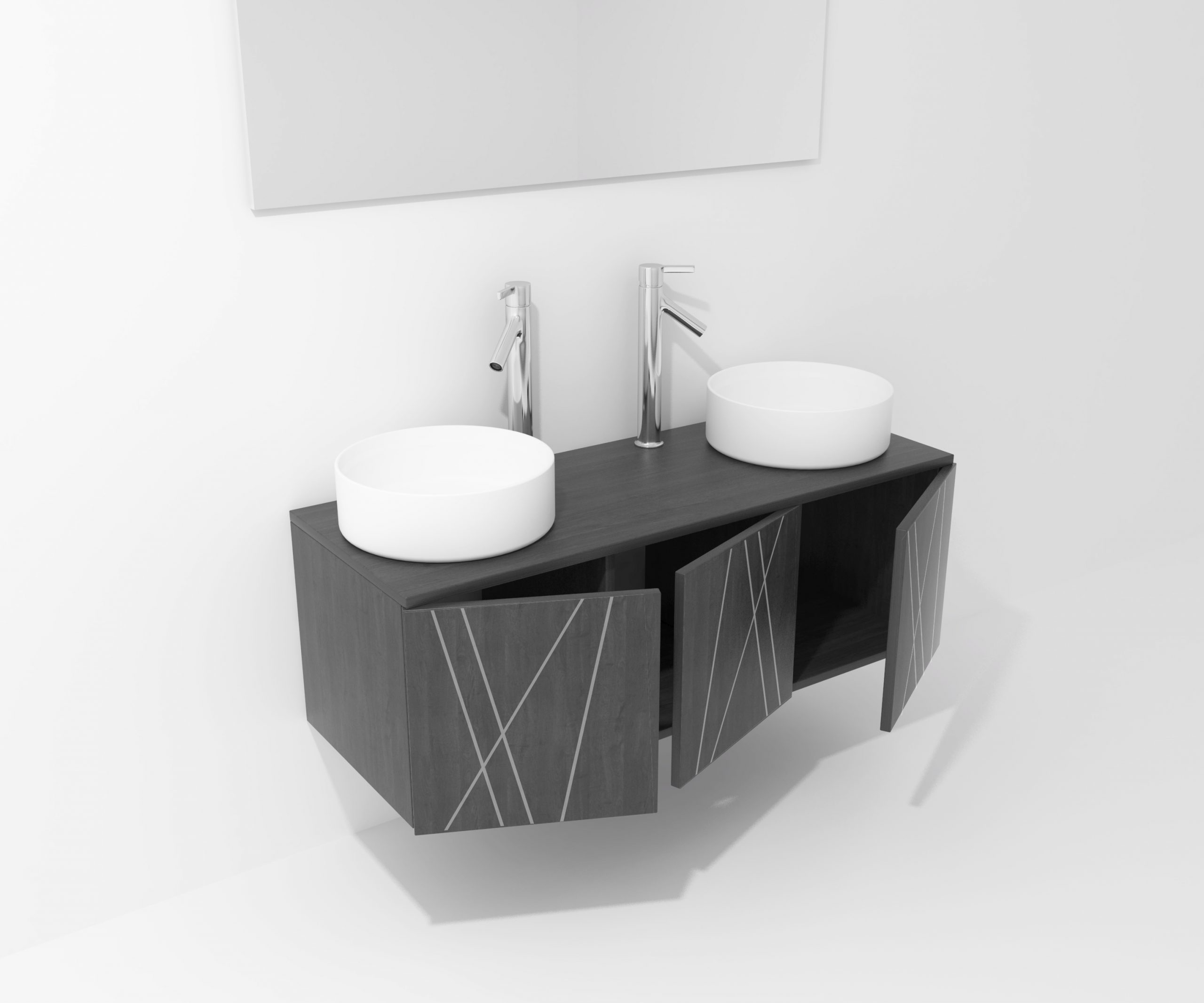 Pack Paimport avec vasque à poser et miroir LED