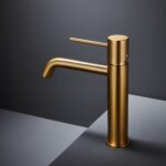 MONOMANDO LAVABO TENERIFE ORO CEPILLADO