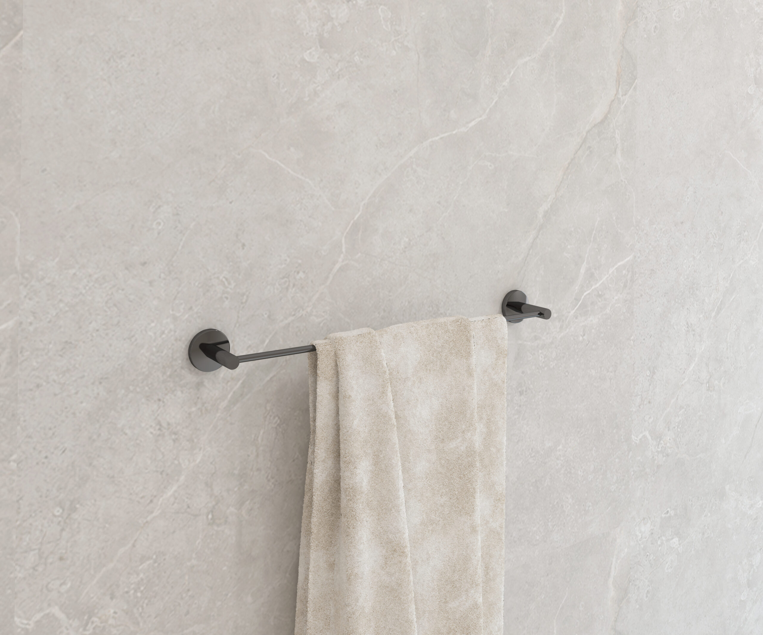 PORTE-SERVIETTES CAPRI 50CM NOIR MAT