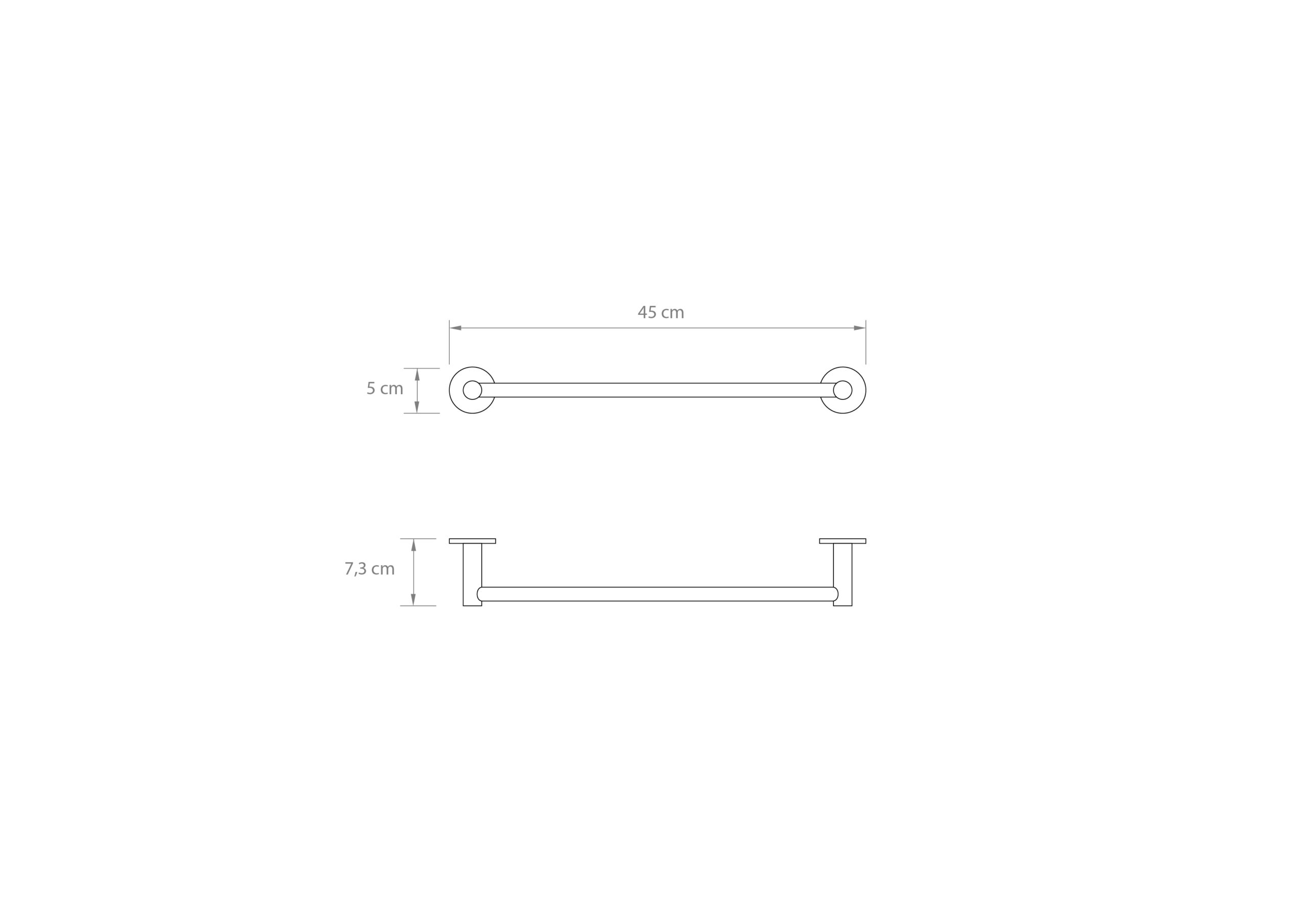 Porte-serviettes Capri 40 cm, finition ou brossé