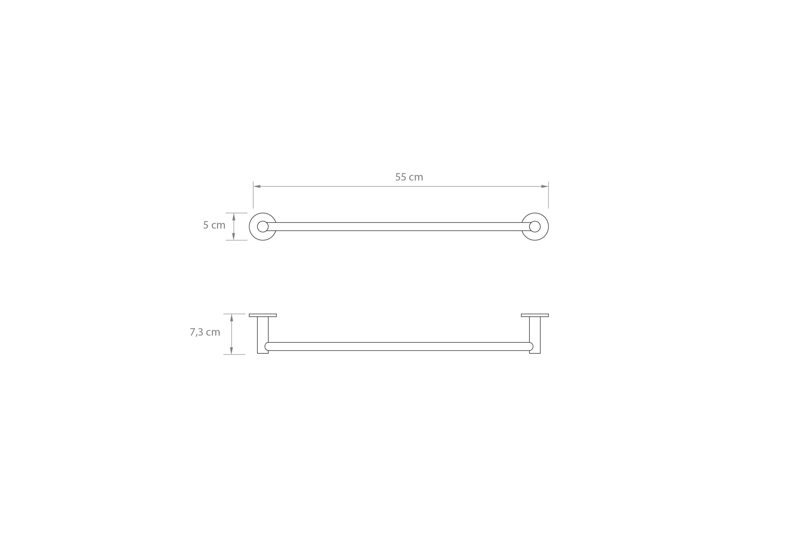 PORTE-SERVIETTE CAPRI 50CM CHROMÉ