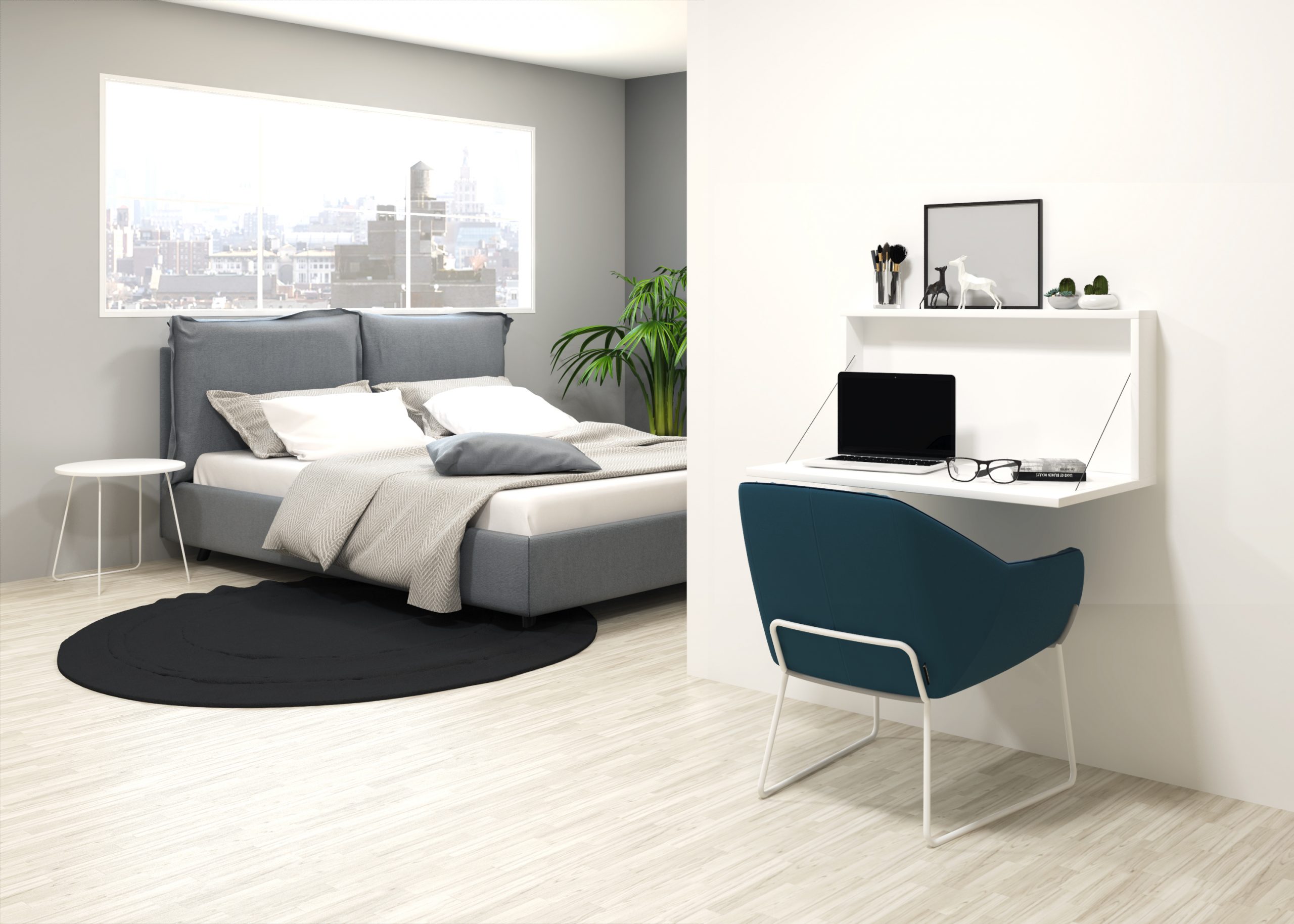 bureau mural rabattable