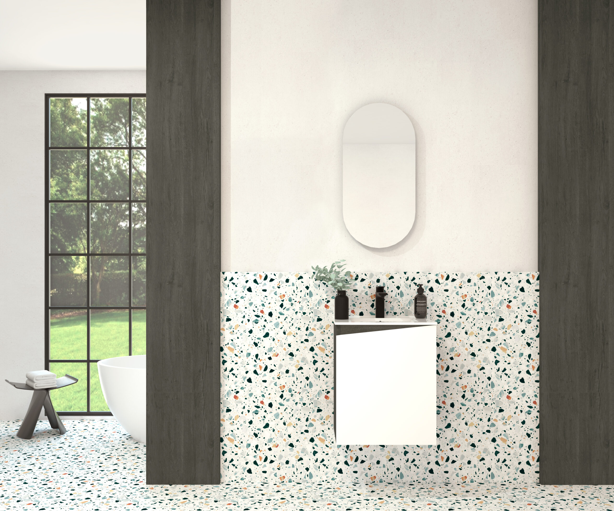 Pack COUSTOU + évier + capsule miroir