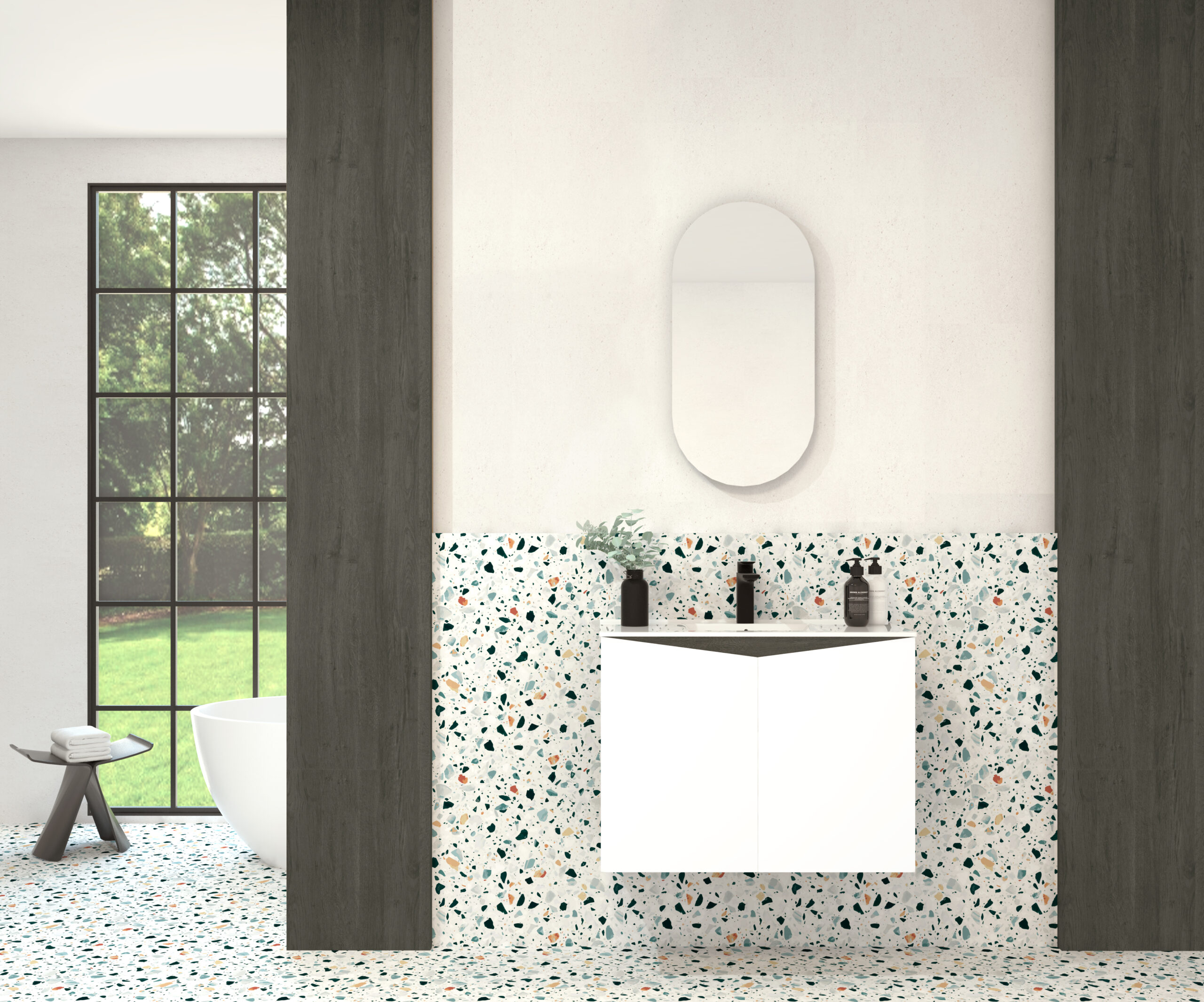 Pack COUSTOU + évier + capsule miroir