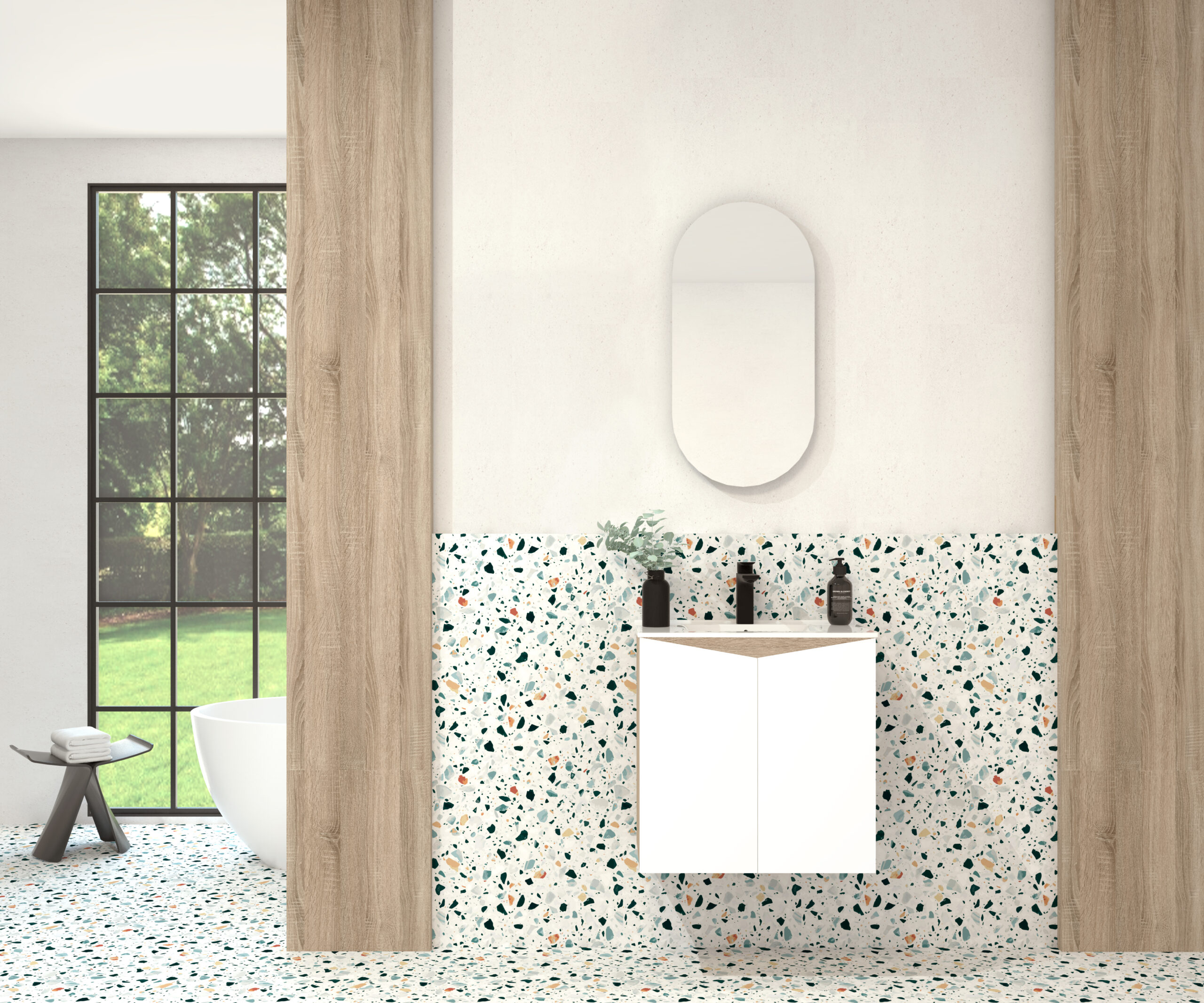 Pack COUSTOU + évier + capsule miroir