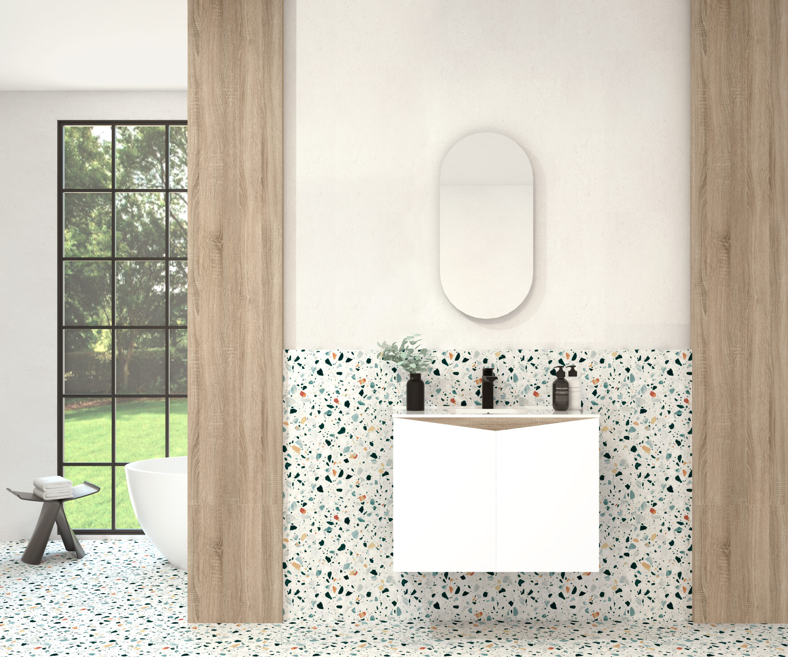 Pack COUSTOU + évier + capsule miroir