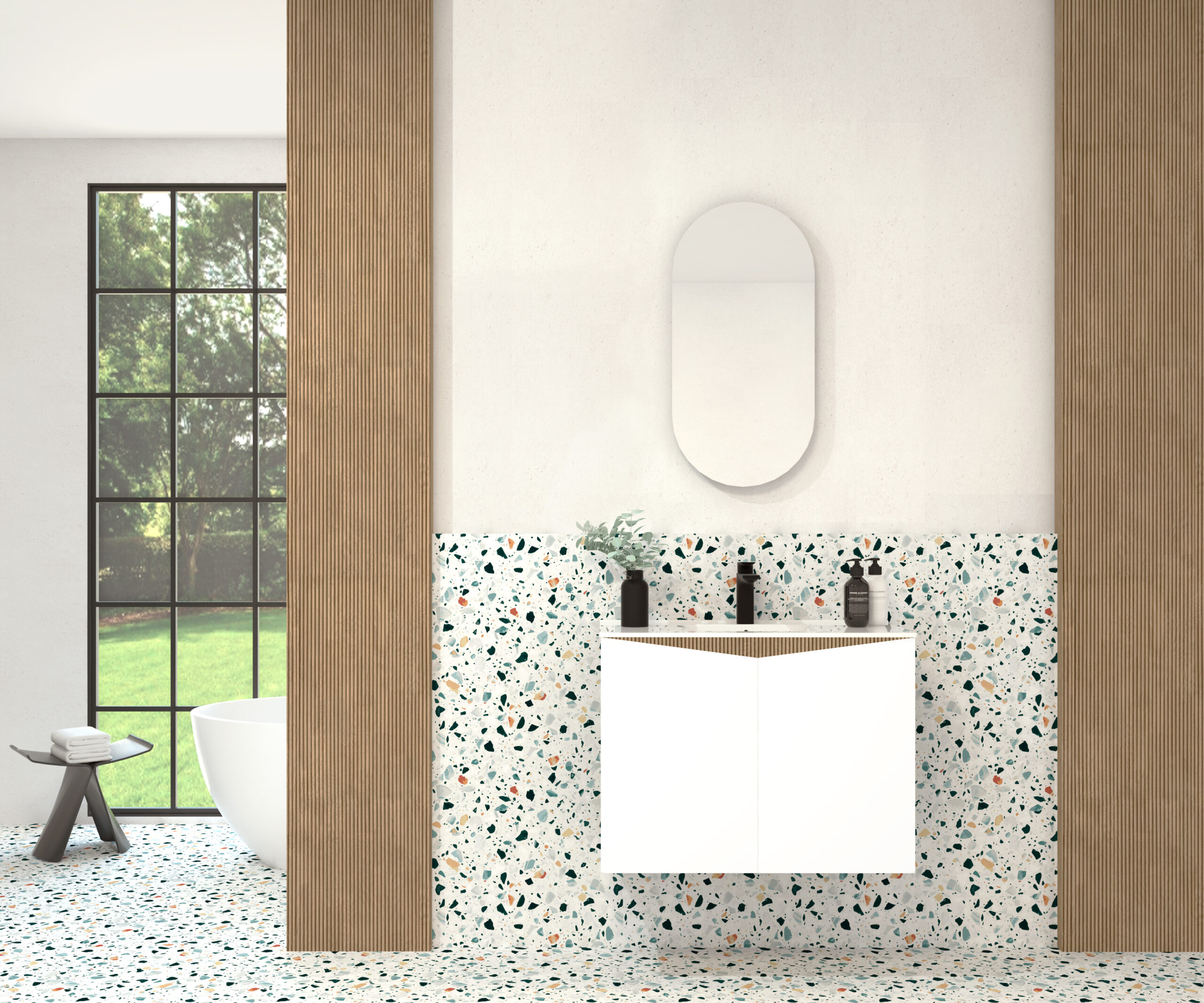 Pack COUSTOU + évier + capsule miroir