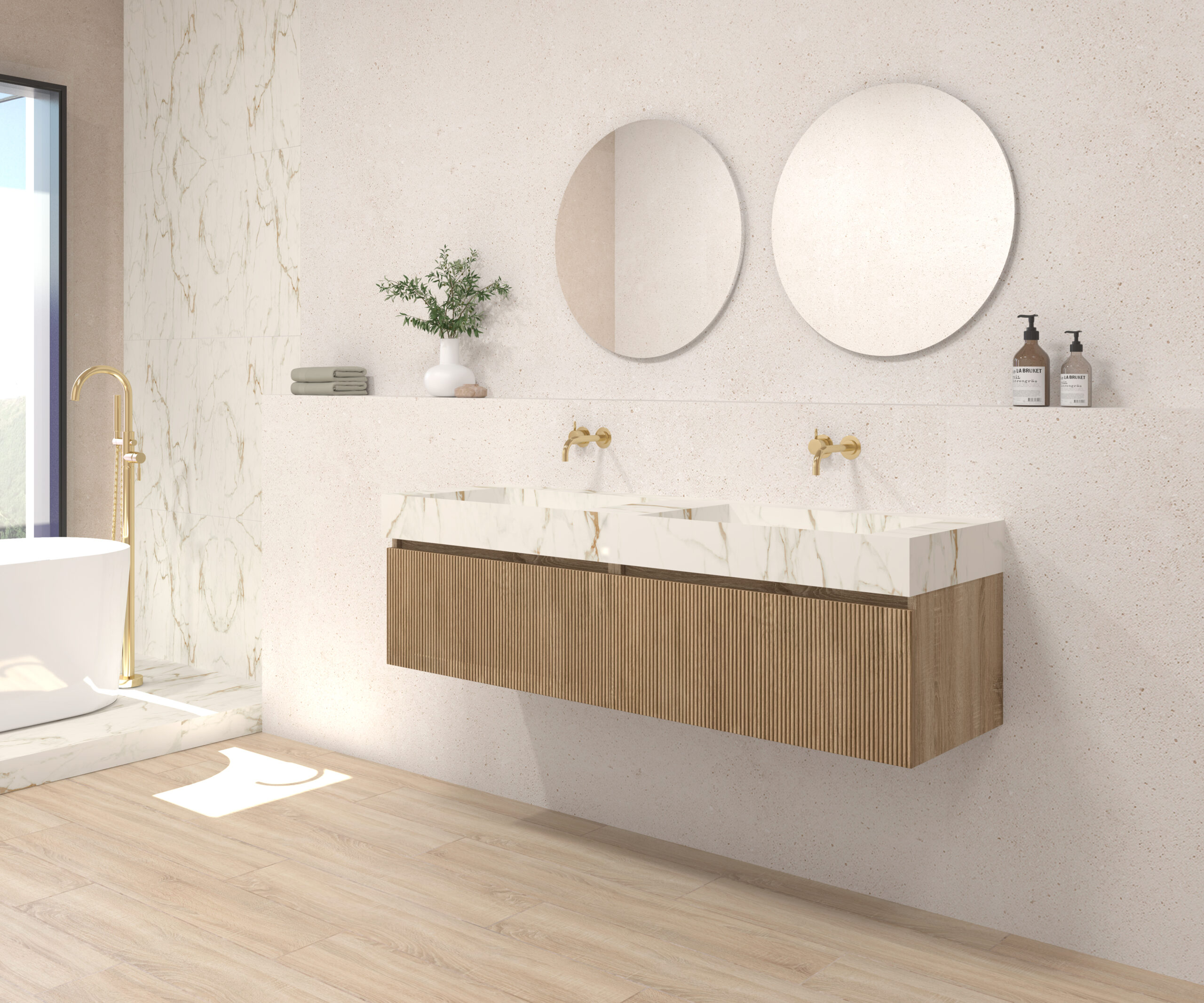 Pack DEBUSSY + évier Sapienston + miroir rond