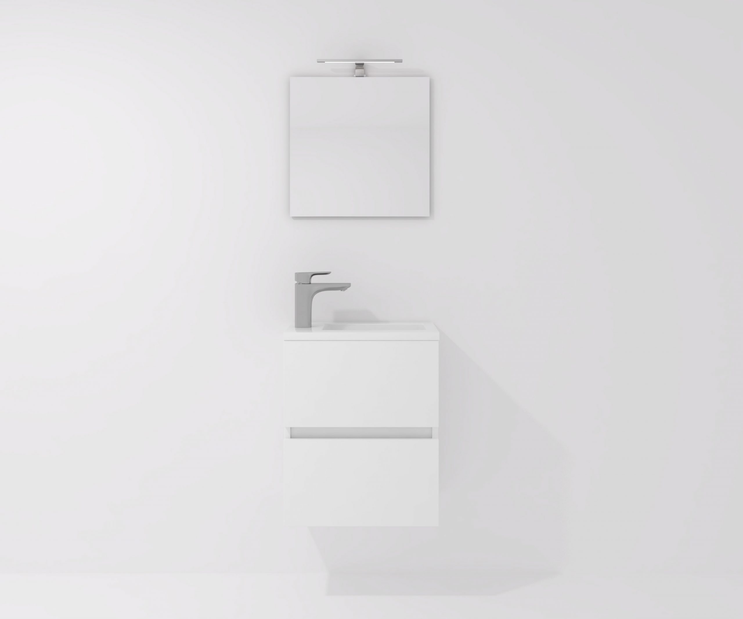 Pack Lez + lavabo + miroir + projecteur LED