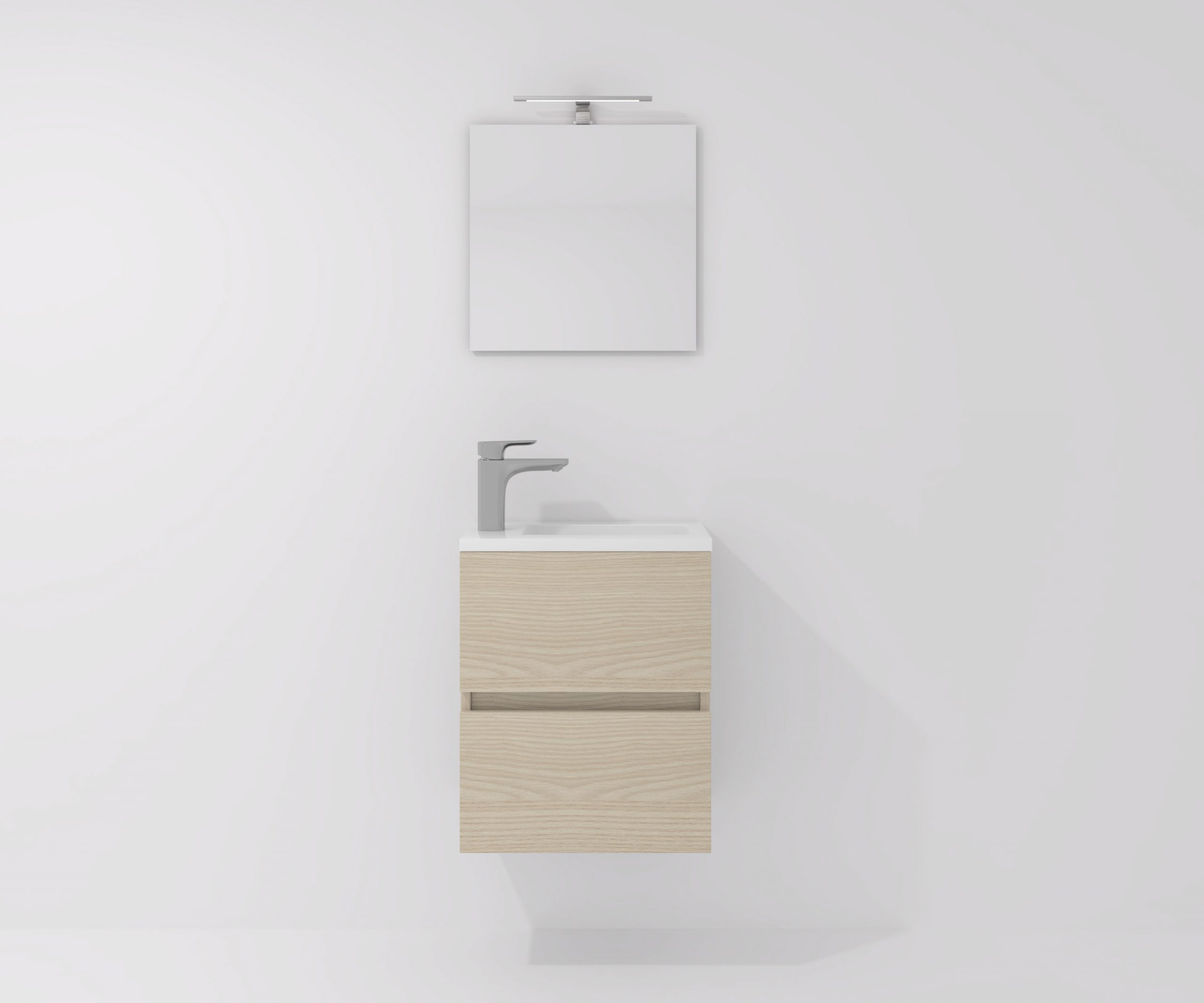 Pack Lez + lavabo + miroir + projecteur LED