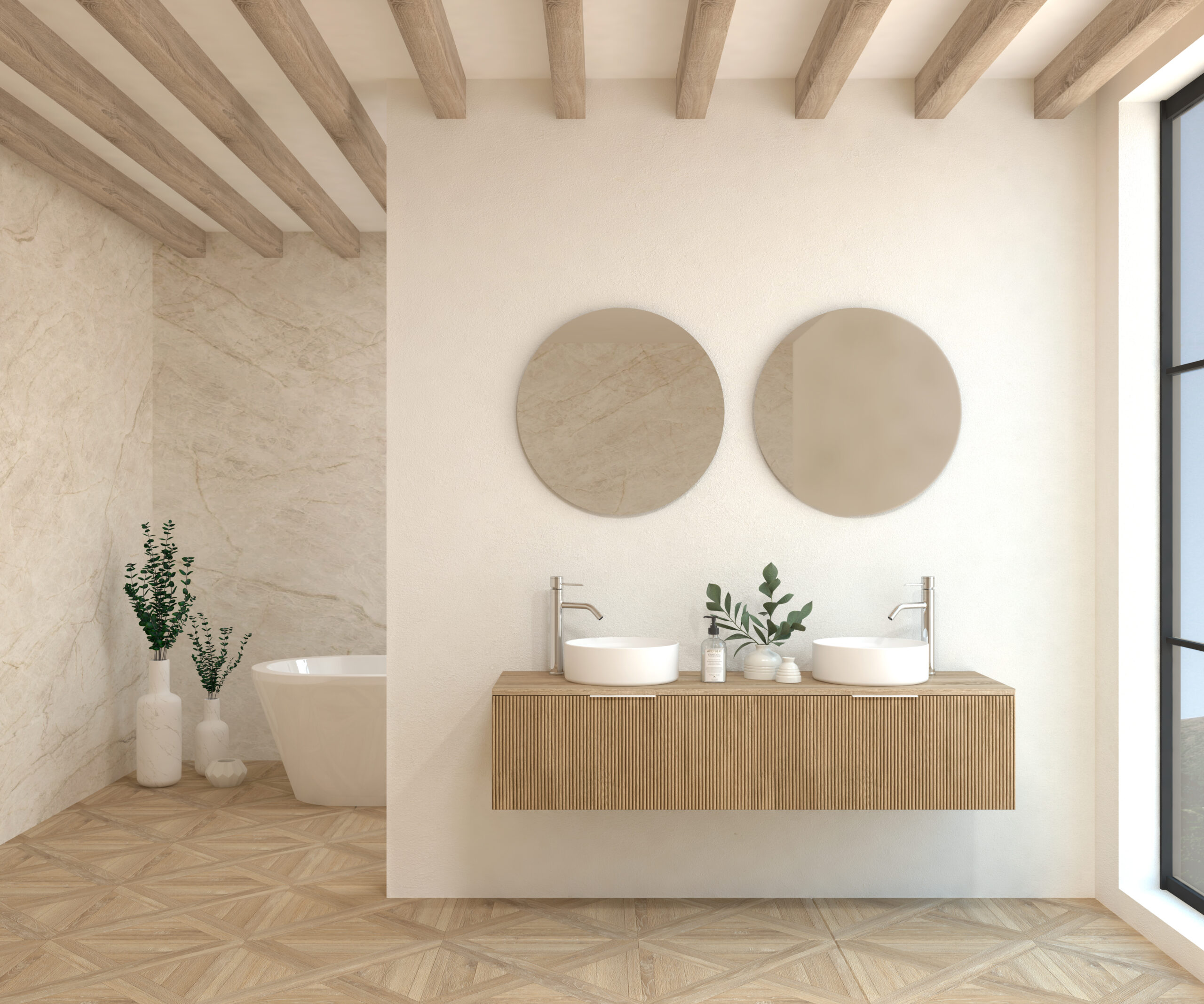 Pack RICHET + évier + miroir rond