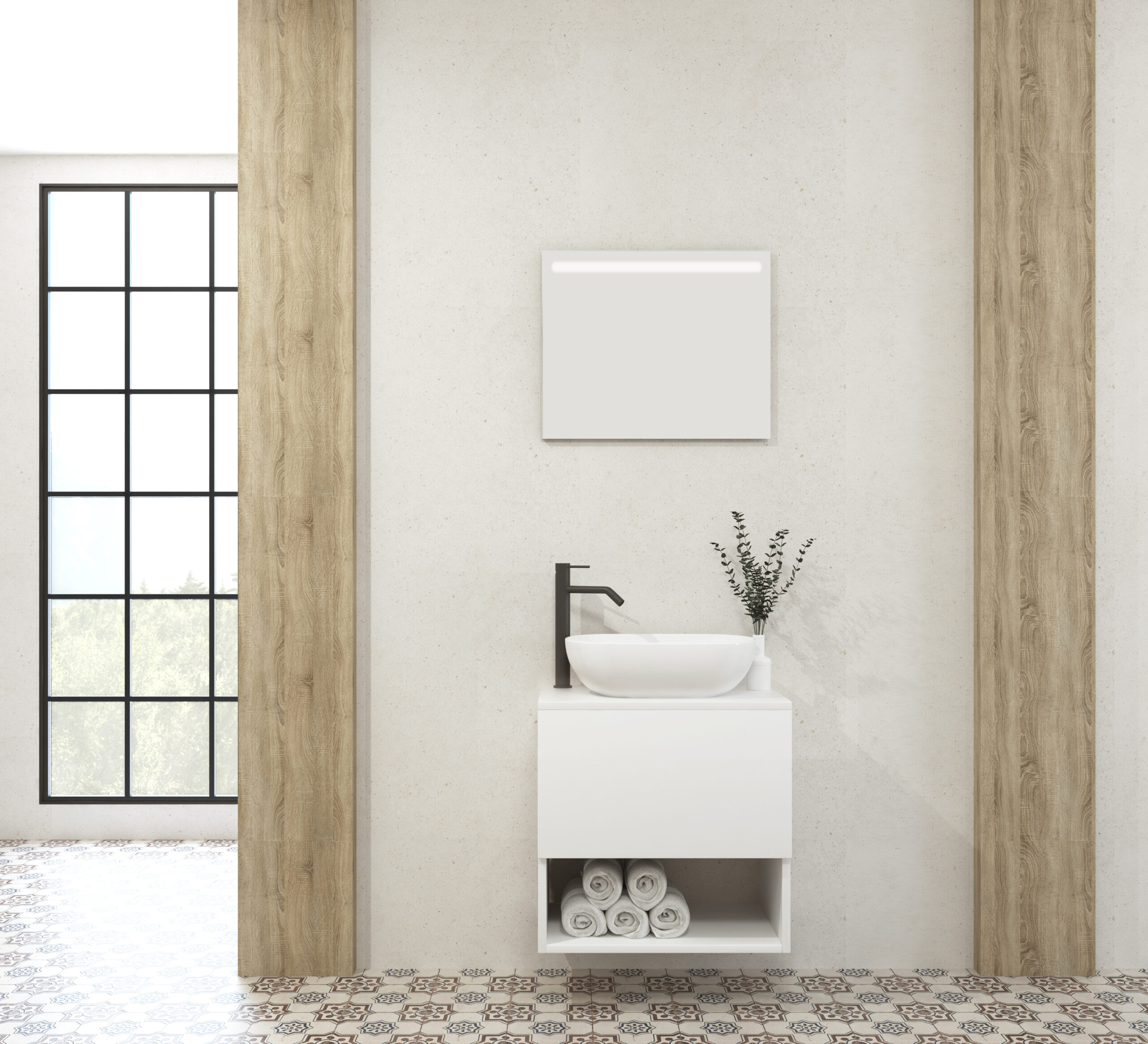 Pack RODIN + vasque + miroir LED