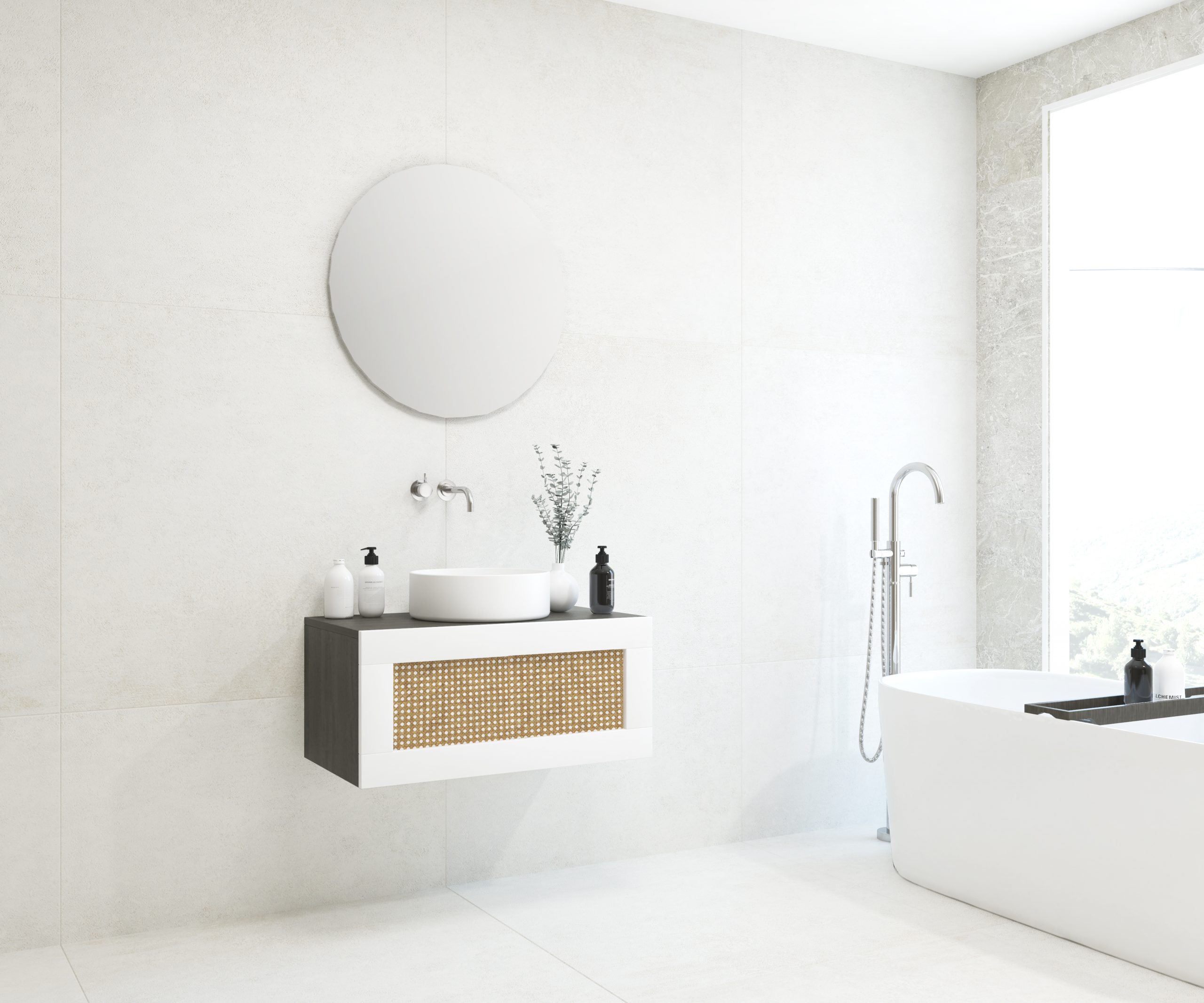 ARTOIS Jet Pack 80 cm + vasque + miroir circulaire