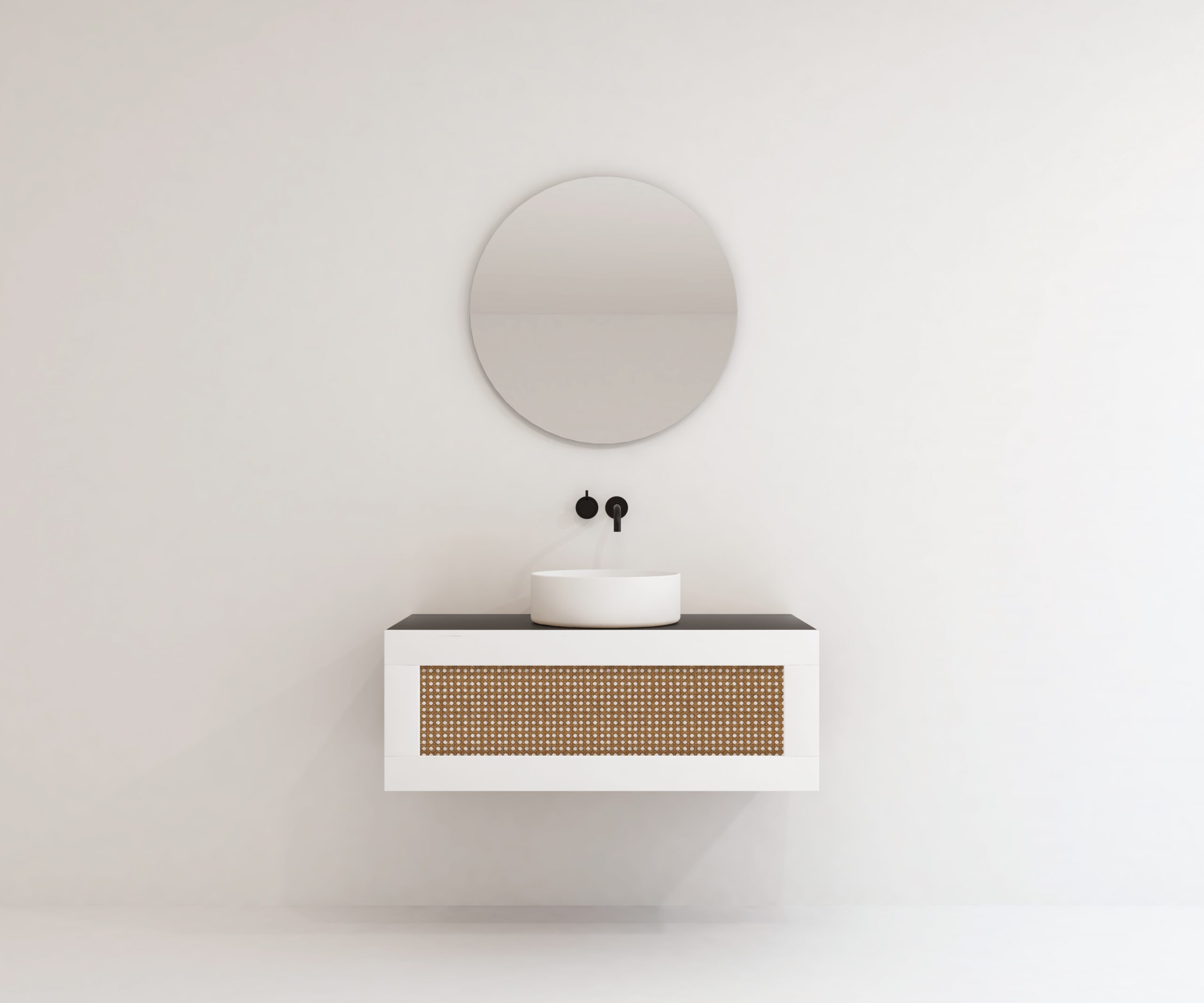 Pack ARTOIS azabache 100 cm + lavabo + miroir  circular