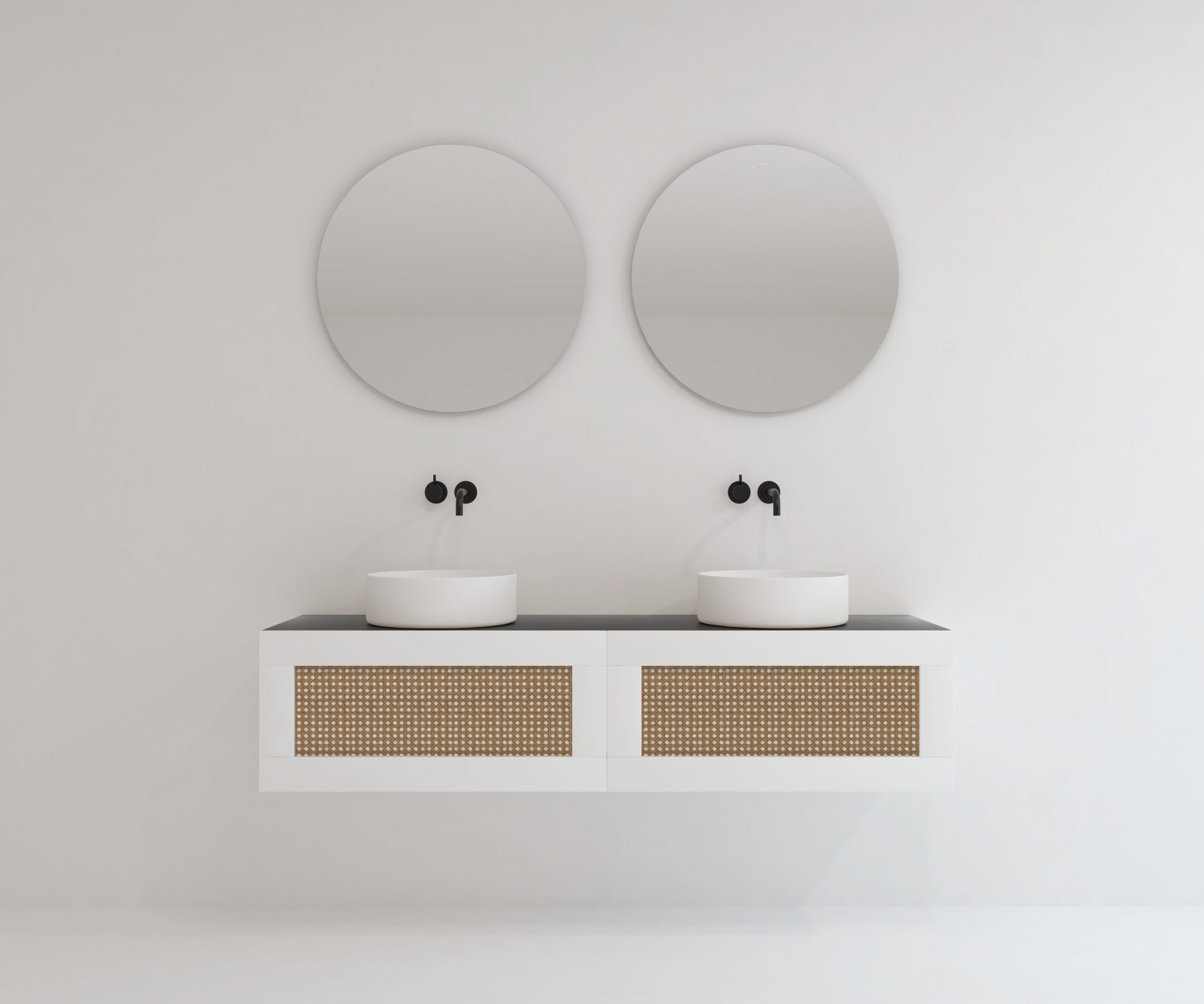 Pack ARTOIS azabache 160cm + double lavabo + double miroir circular