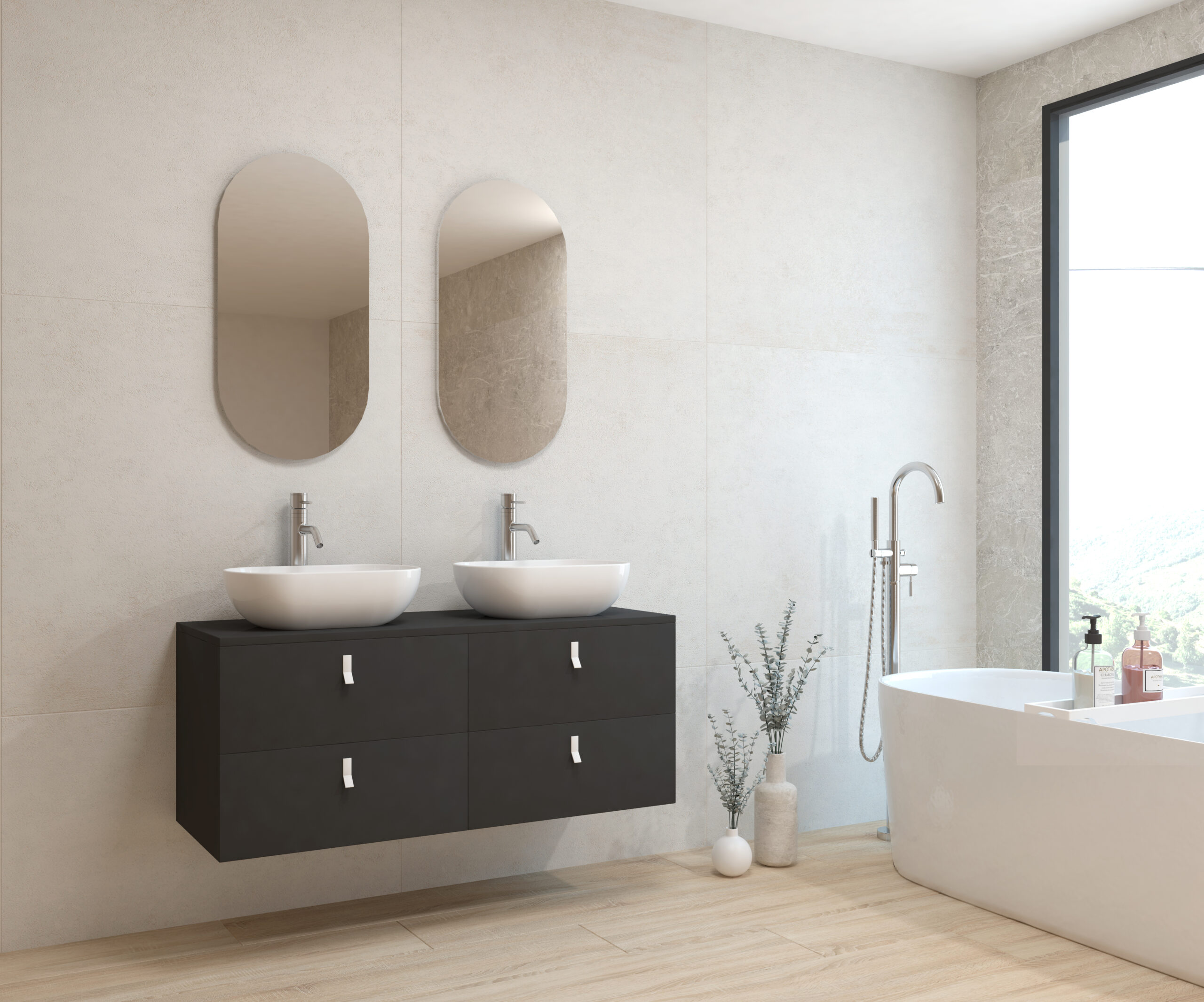 Pack ALEGHE COULEURS + lavabo + capsule miroir
