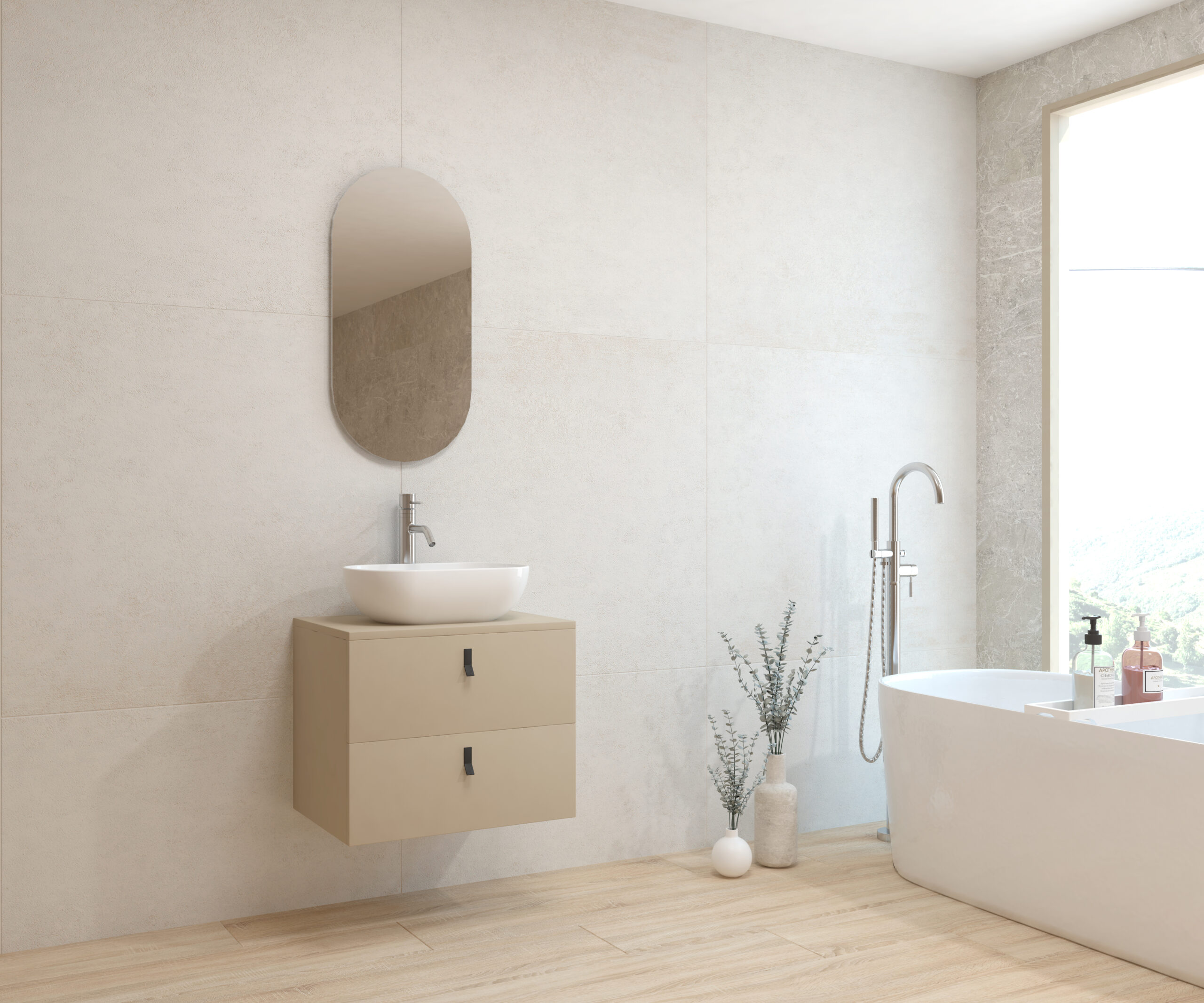 Pack ALEGHE COULEURS + lavabo + capsule miroir