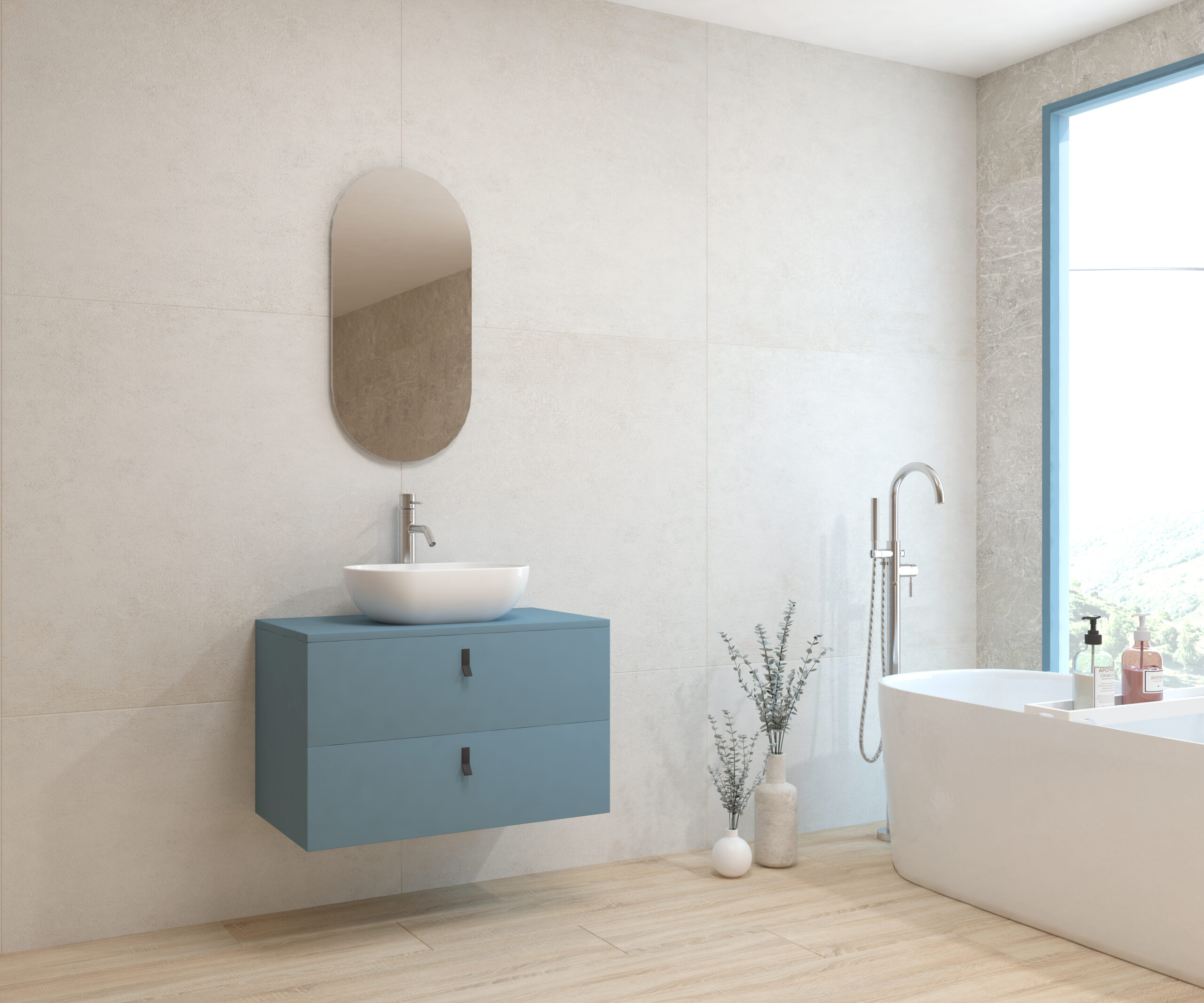 Pack ALEGHE COULEURS + lavabo + capsule miroir