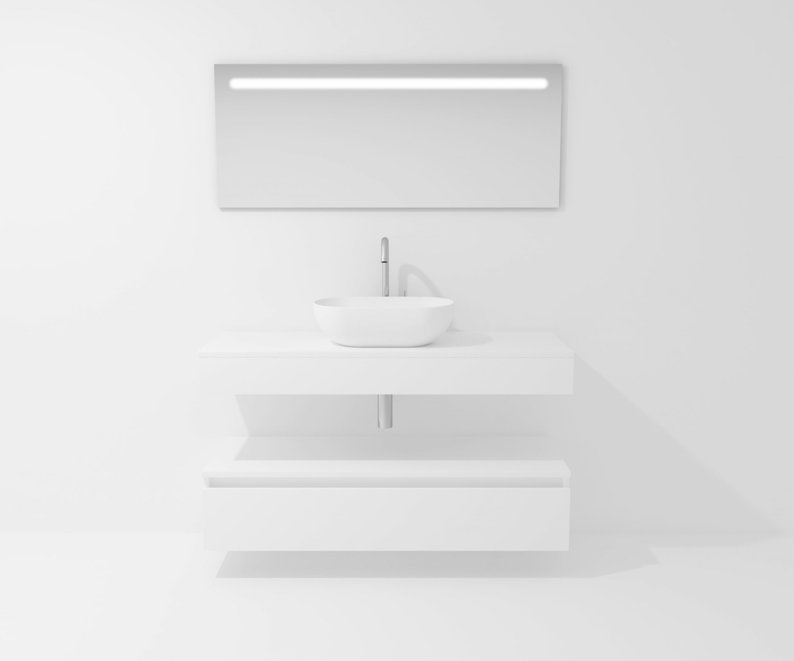 Pack Córcega con lavabo sobreencimera y espejo LED