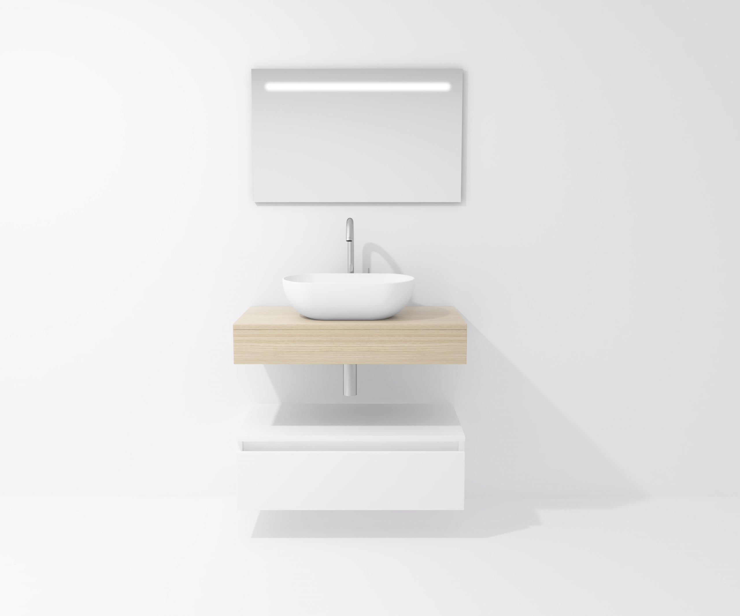 Pack Córcega con lavabo sobreencimera y espejo LED