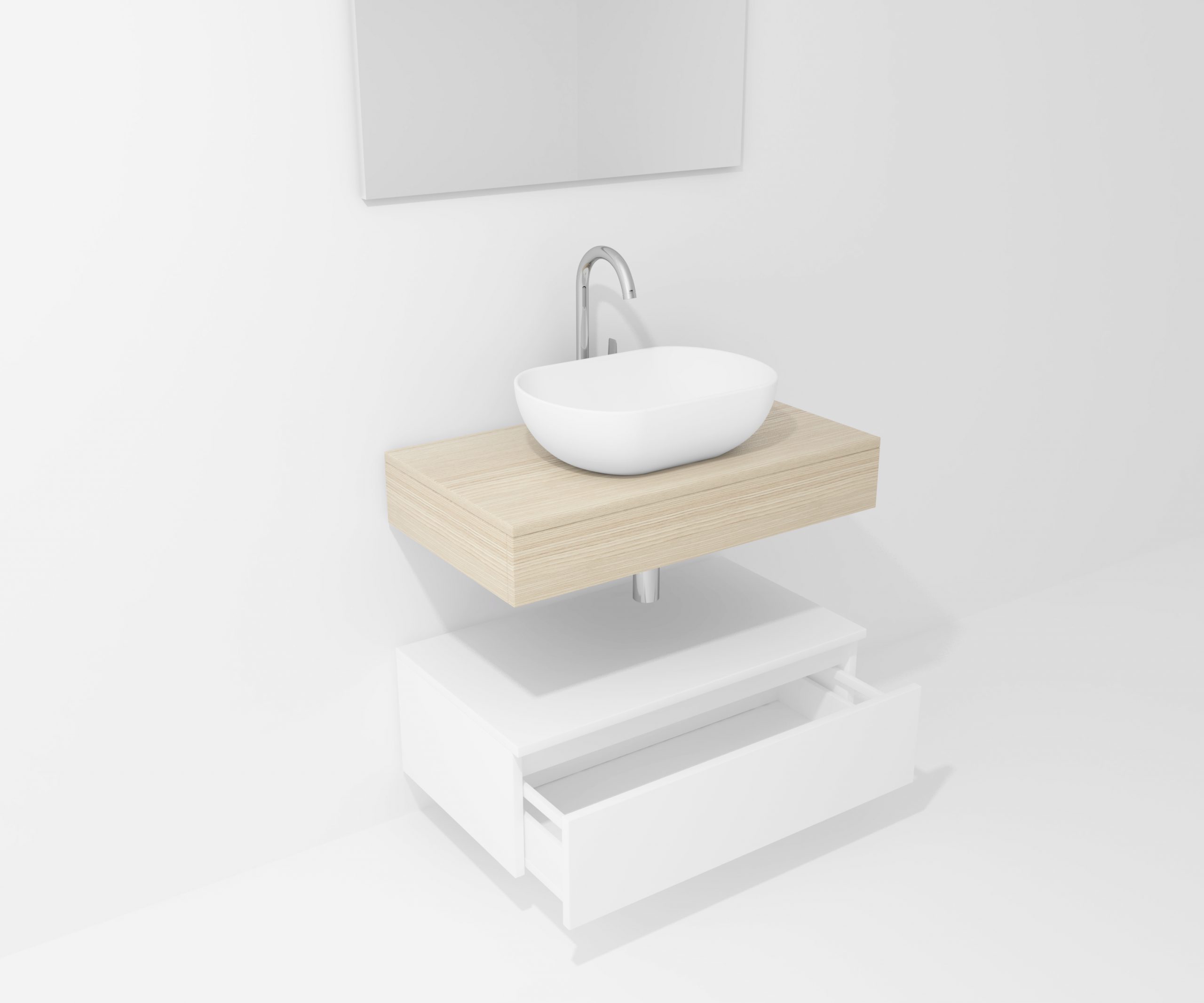 Pack Córcega con lavabo sobreencimera y espejo LED