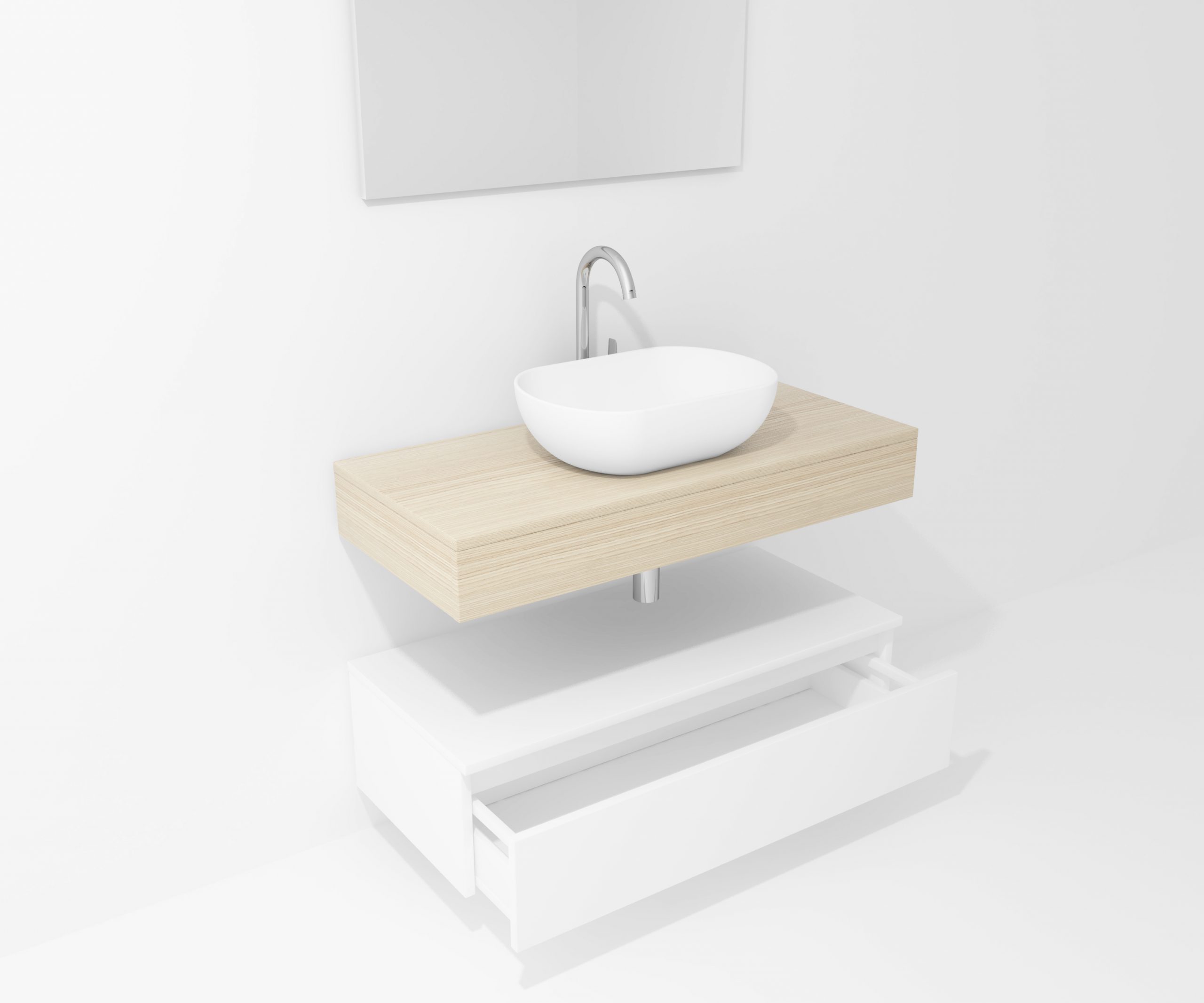 Pack Córcega con lavabo sobreencimera y espejo LED