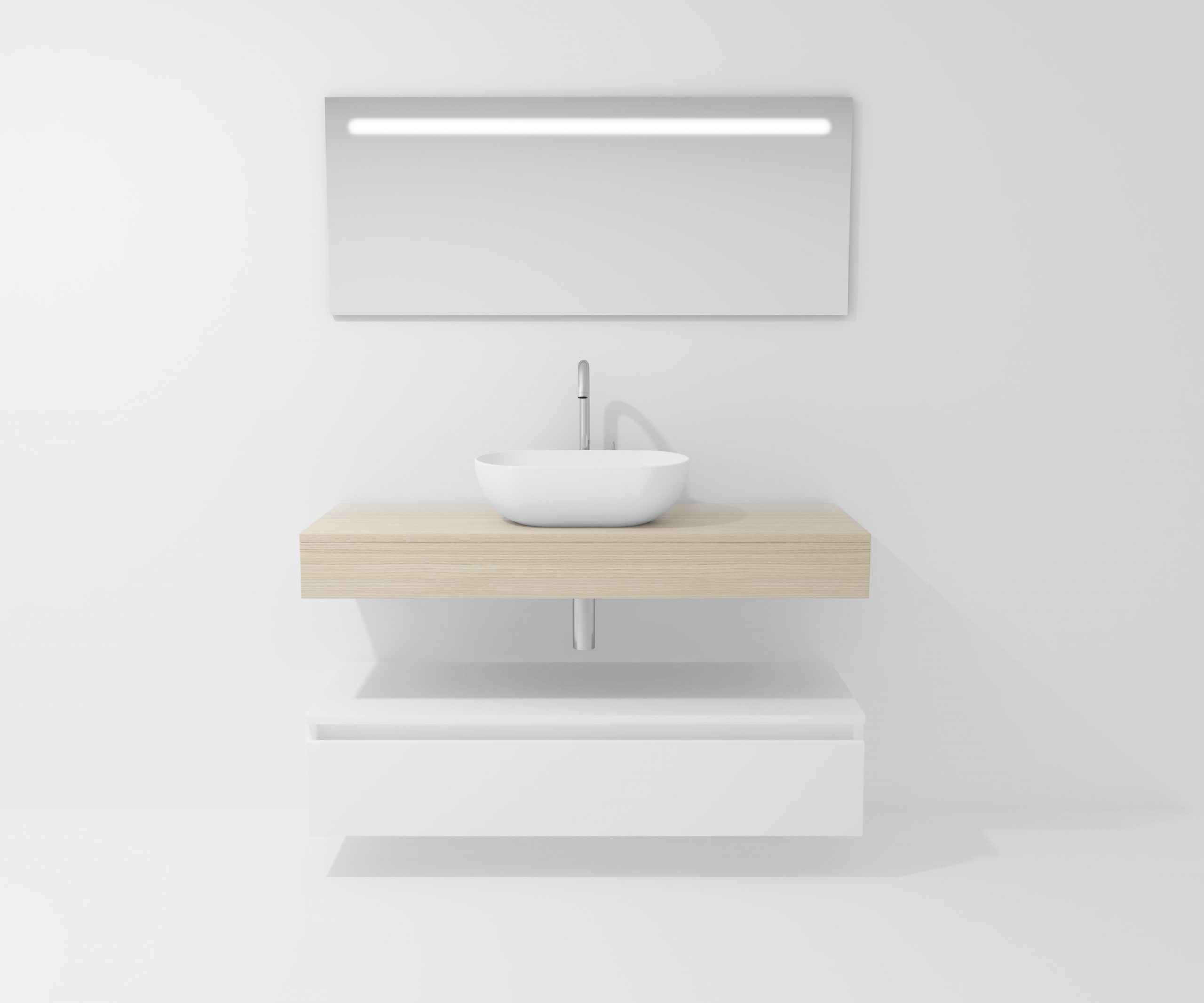 Pack Córcega con lavabo sobreencimera y espejo LED