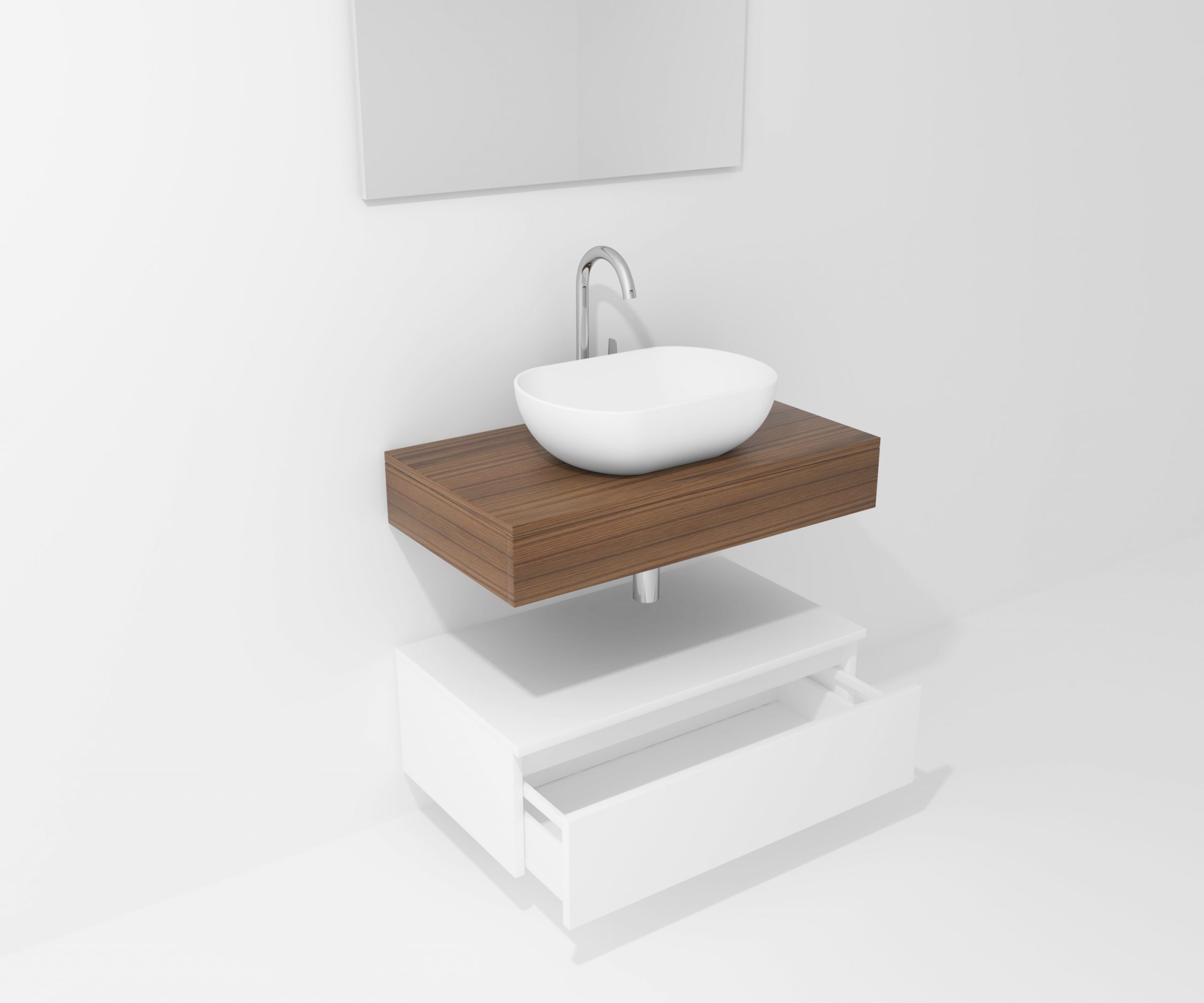 Pack Córcega con lavabo sobreencimera y espejo LED