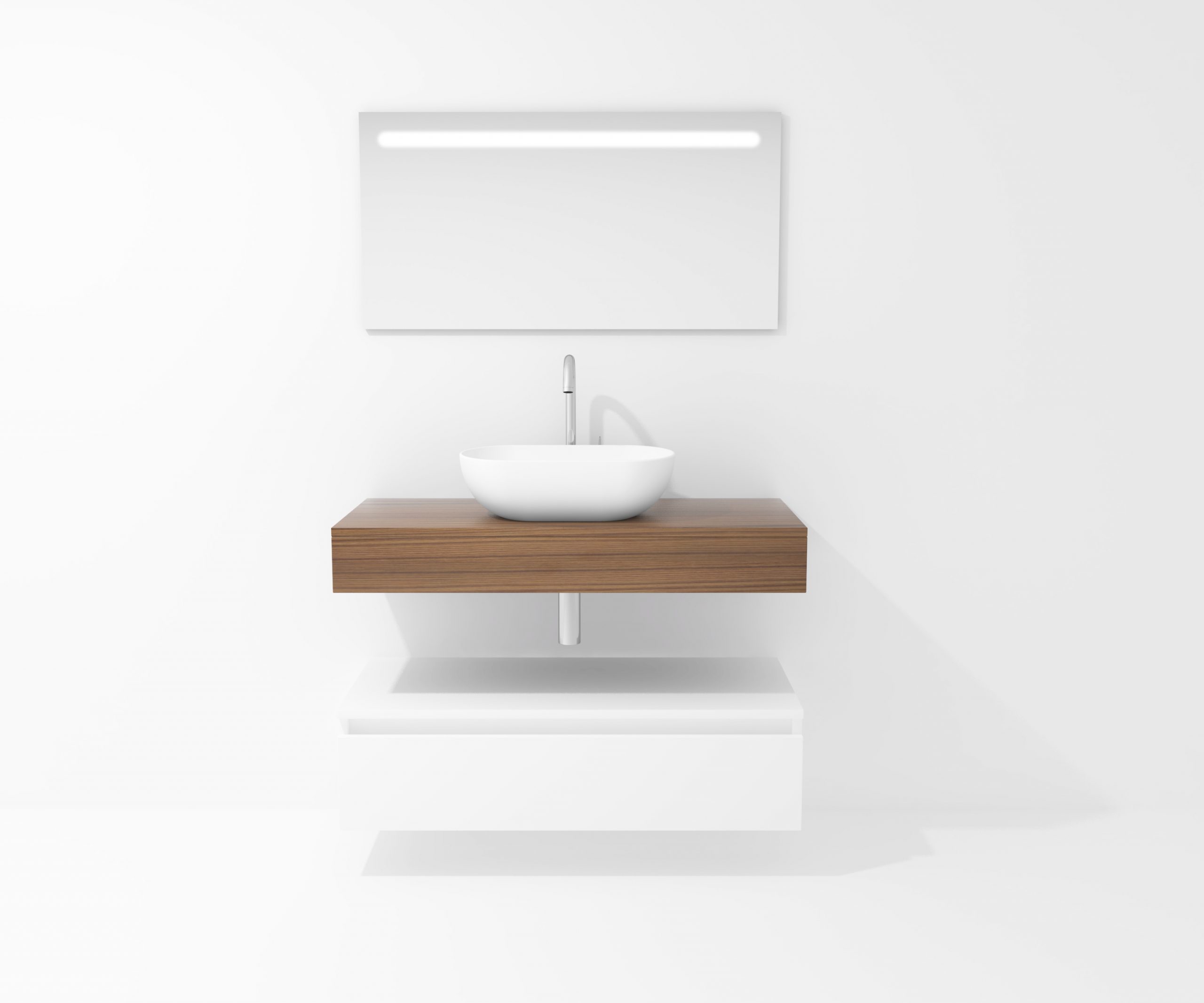 Pack Córcega con lavabo sobreencimera y espejo LED