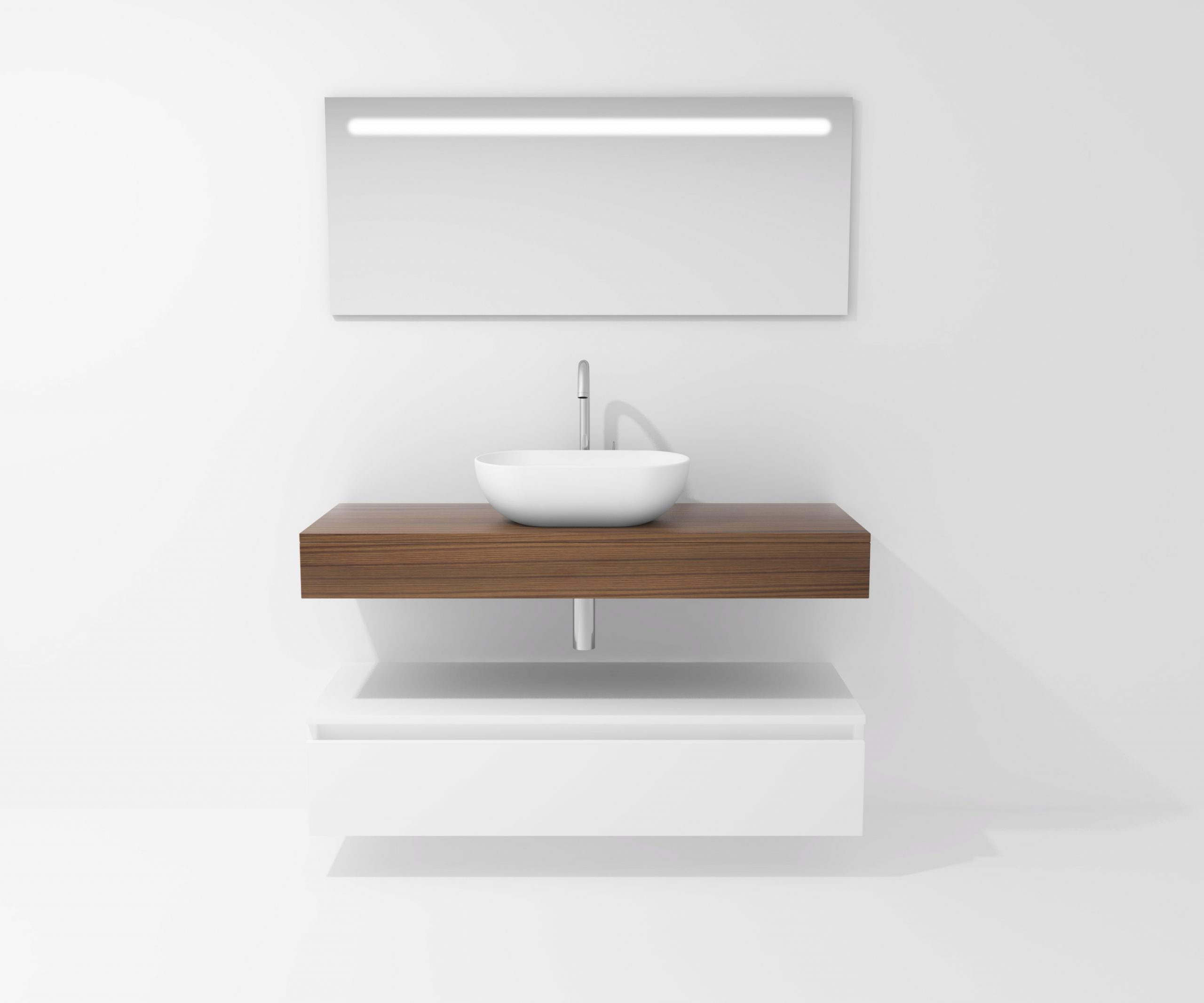 Pack Córcega con lavabo sobreencimera y espejo LED