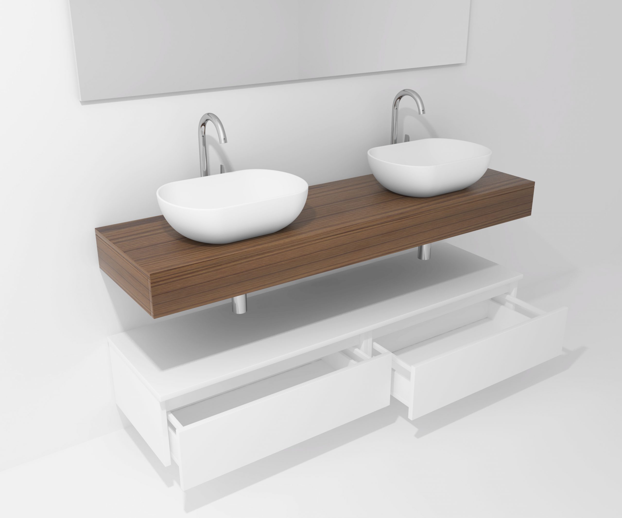 Pack Córcega con lavabo sobreencimera y espejo LED