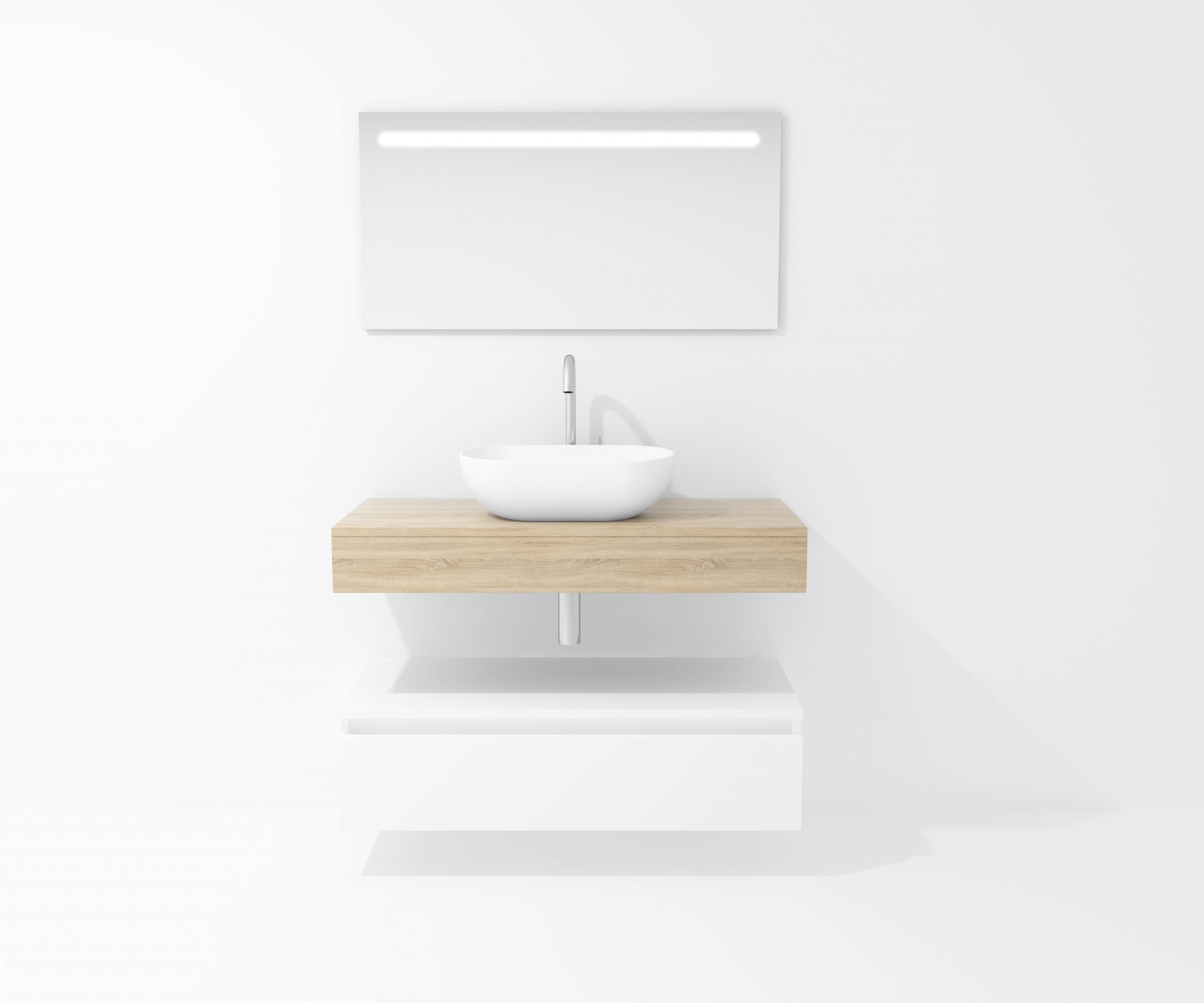 Pack Córcega con lavabo sobreencimera y espejo LED