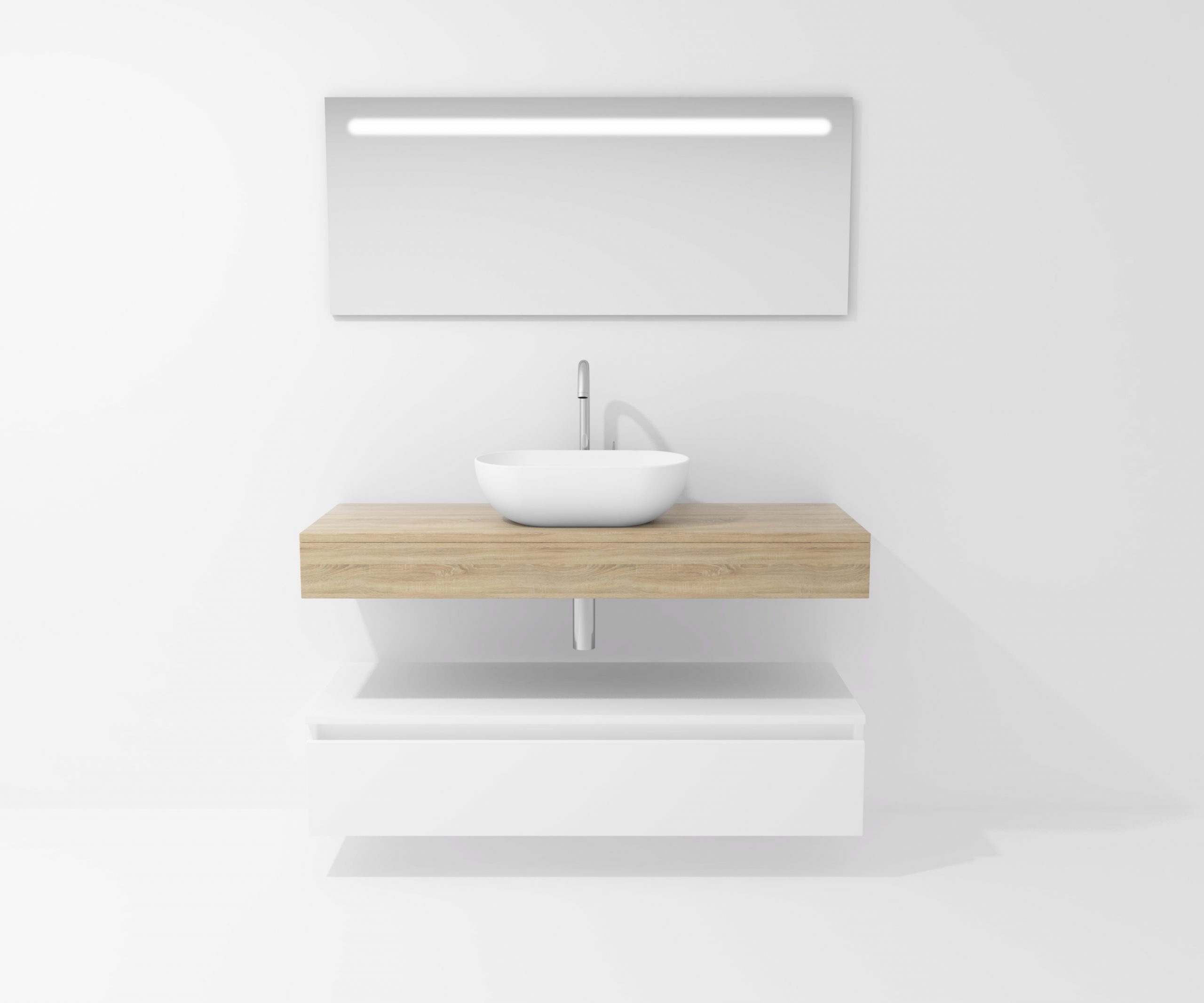 Pack Córcega con lavabo sobreencimera y espejo LED