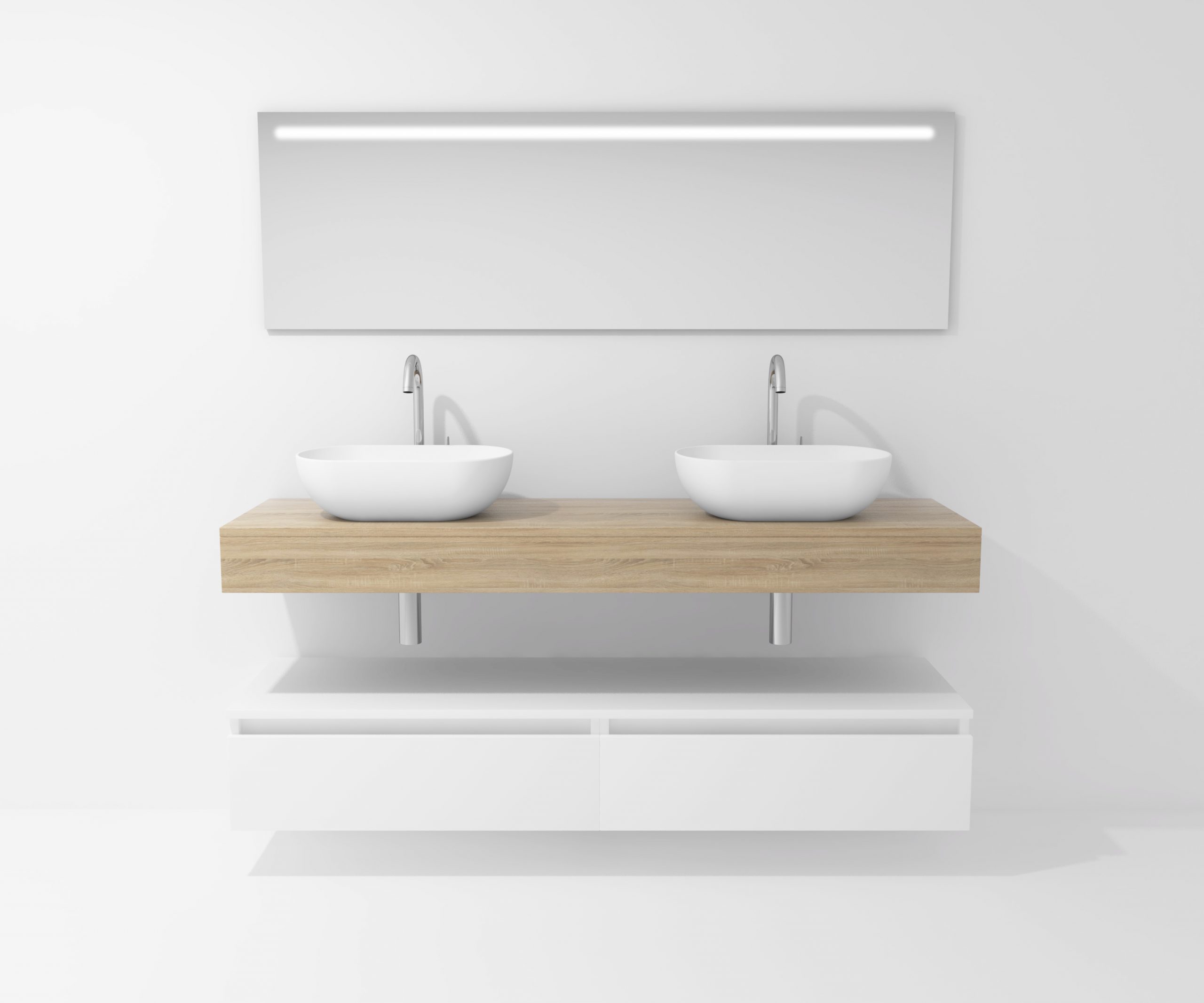 Pack Córcega con lavabo sobreencimera y espejo LED