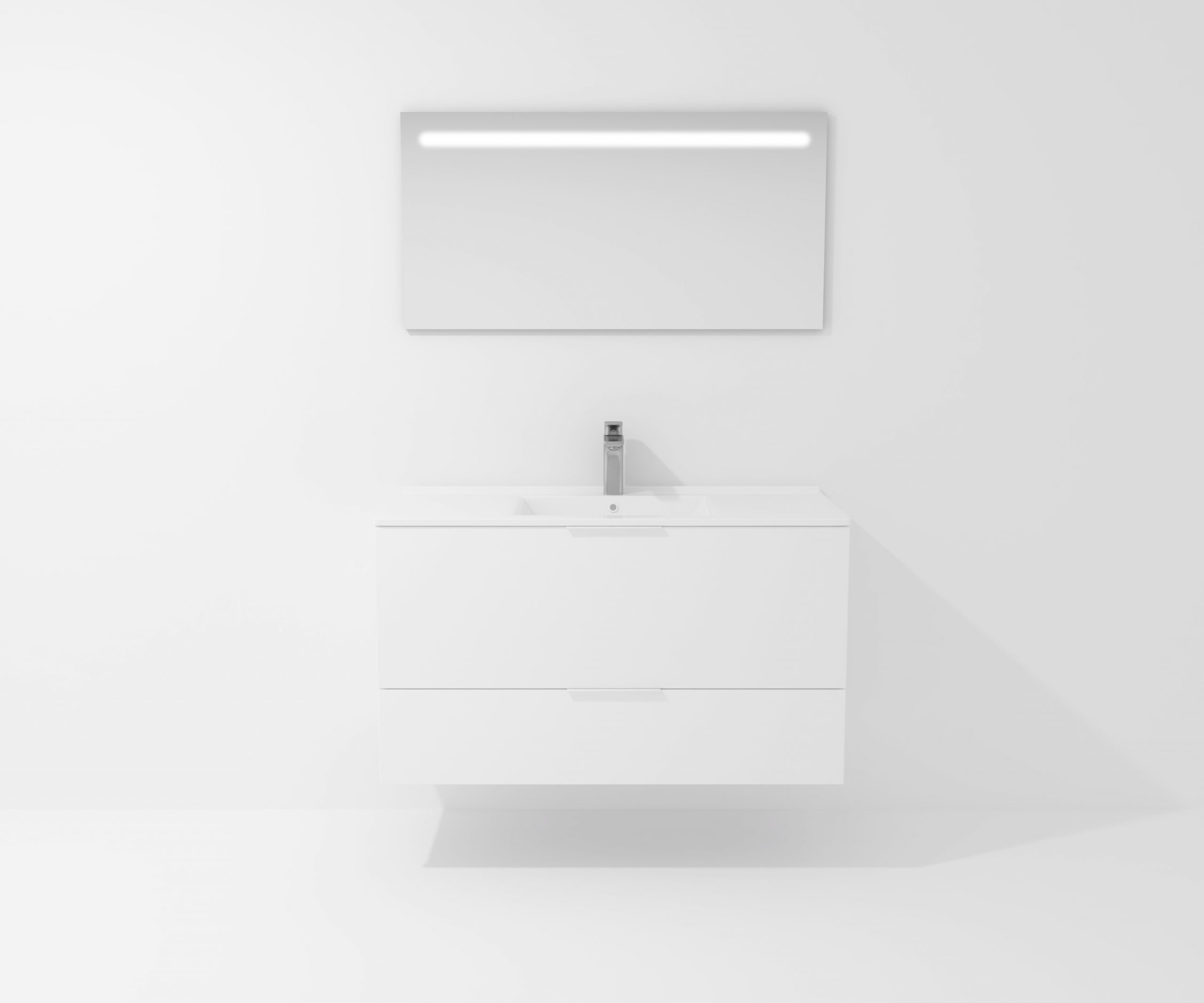 Pack Orléans avec lavabo et miroir LED