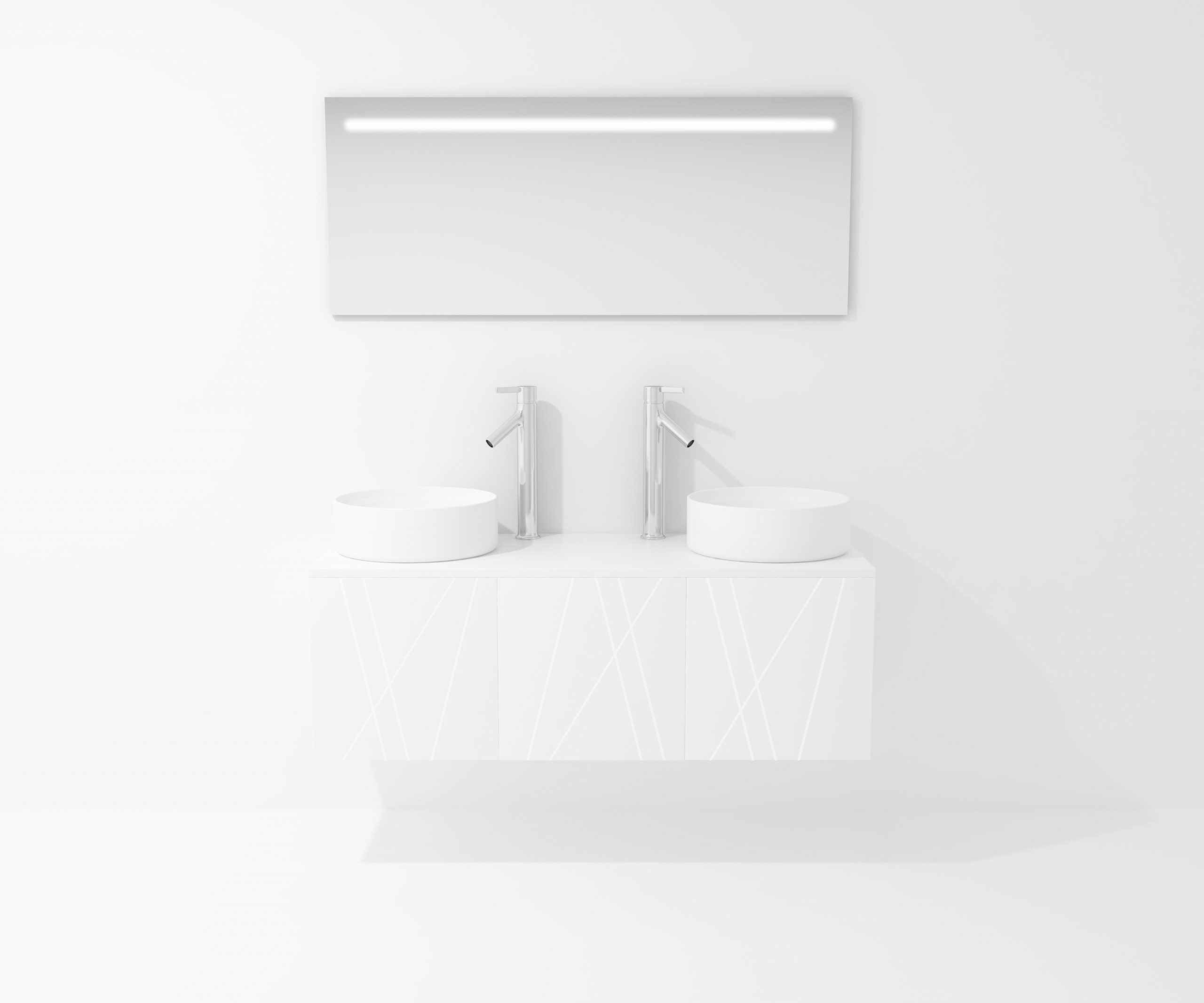 Pack Paimport avec vasque à poser et miroir LED