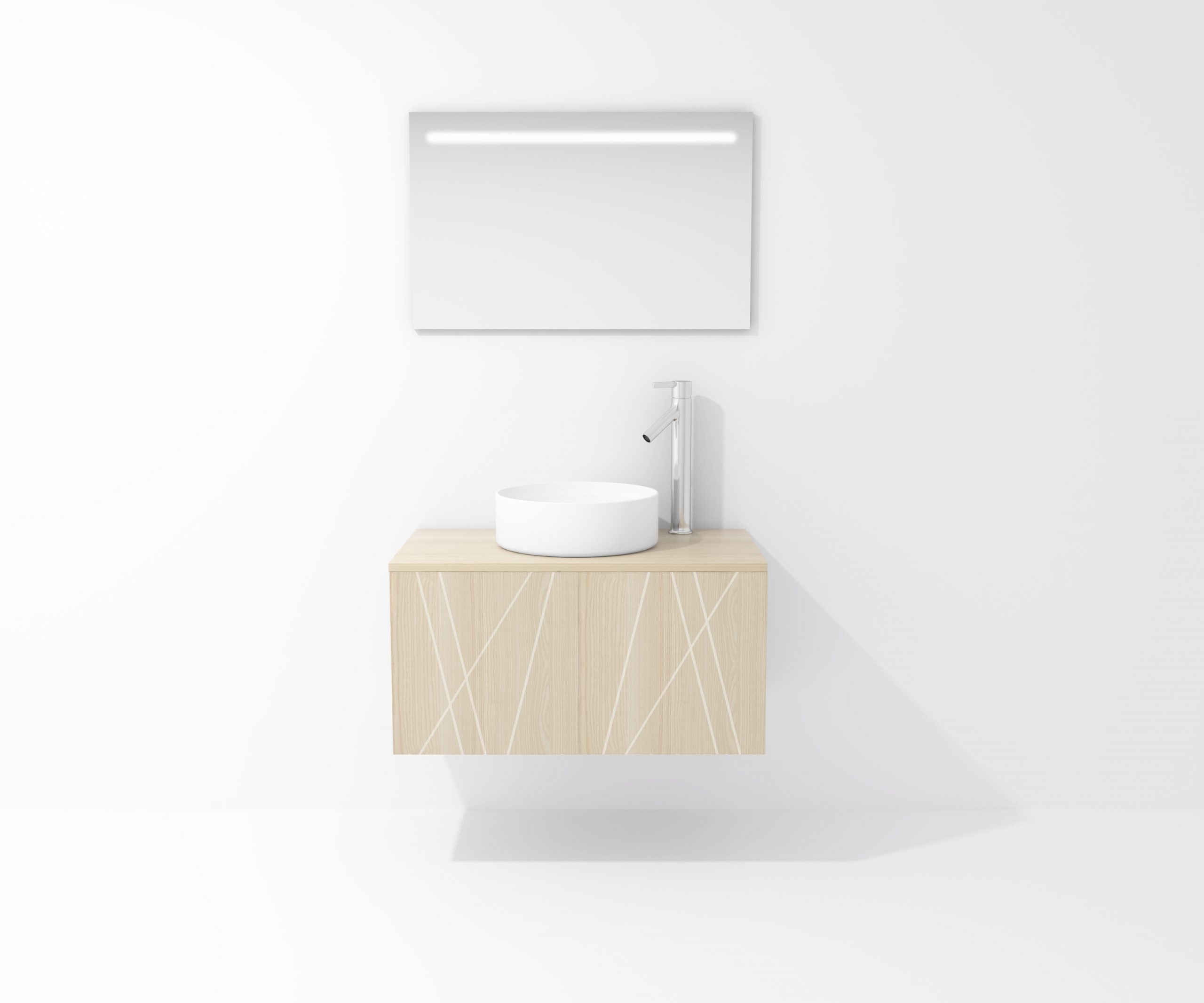 Pack Paimport avec vasque à poser et miroir LED