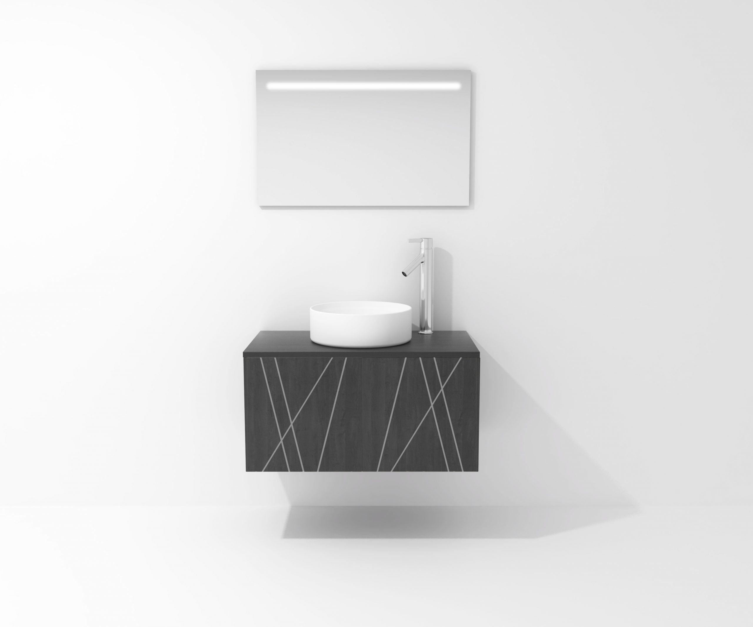 Pack Paimport avec vasque à poser et miroir LED