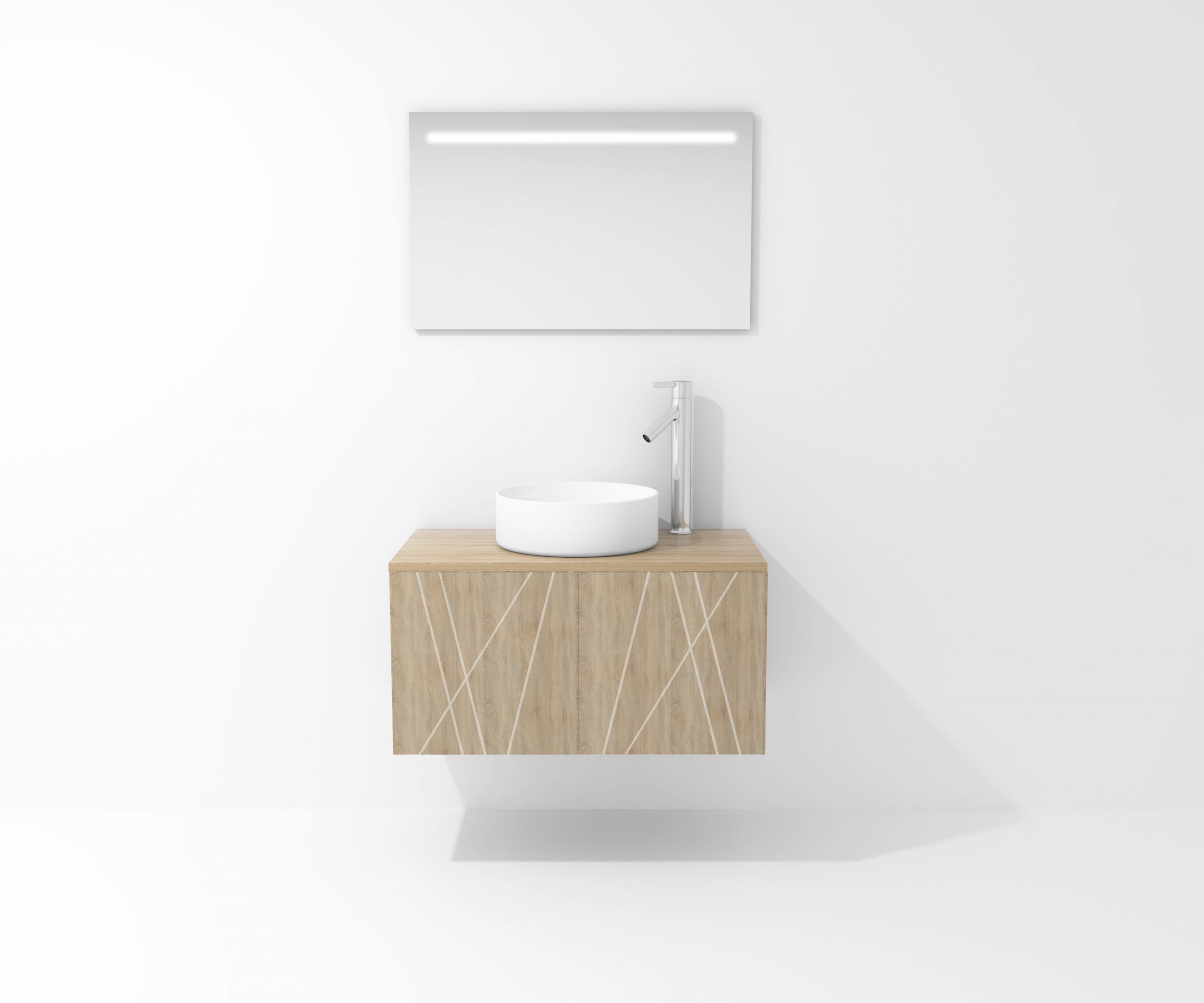 Pack Paimport avec vasque à poser et miroir LED