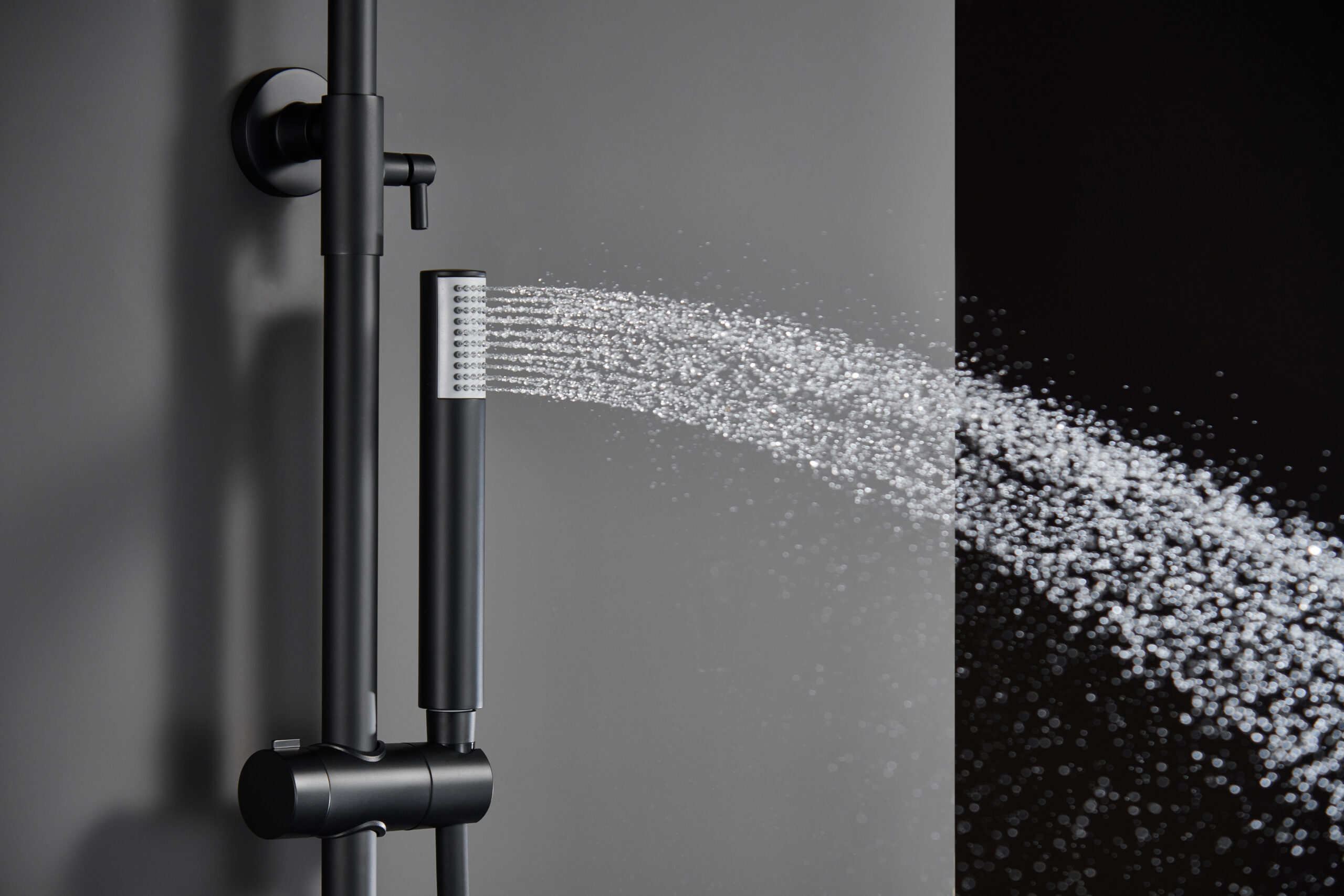 CONJUNTO DUCHA MONOMANDO TENERIFE NEGRO MATE