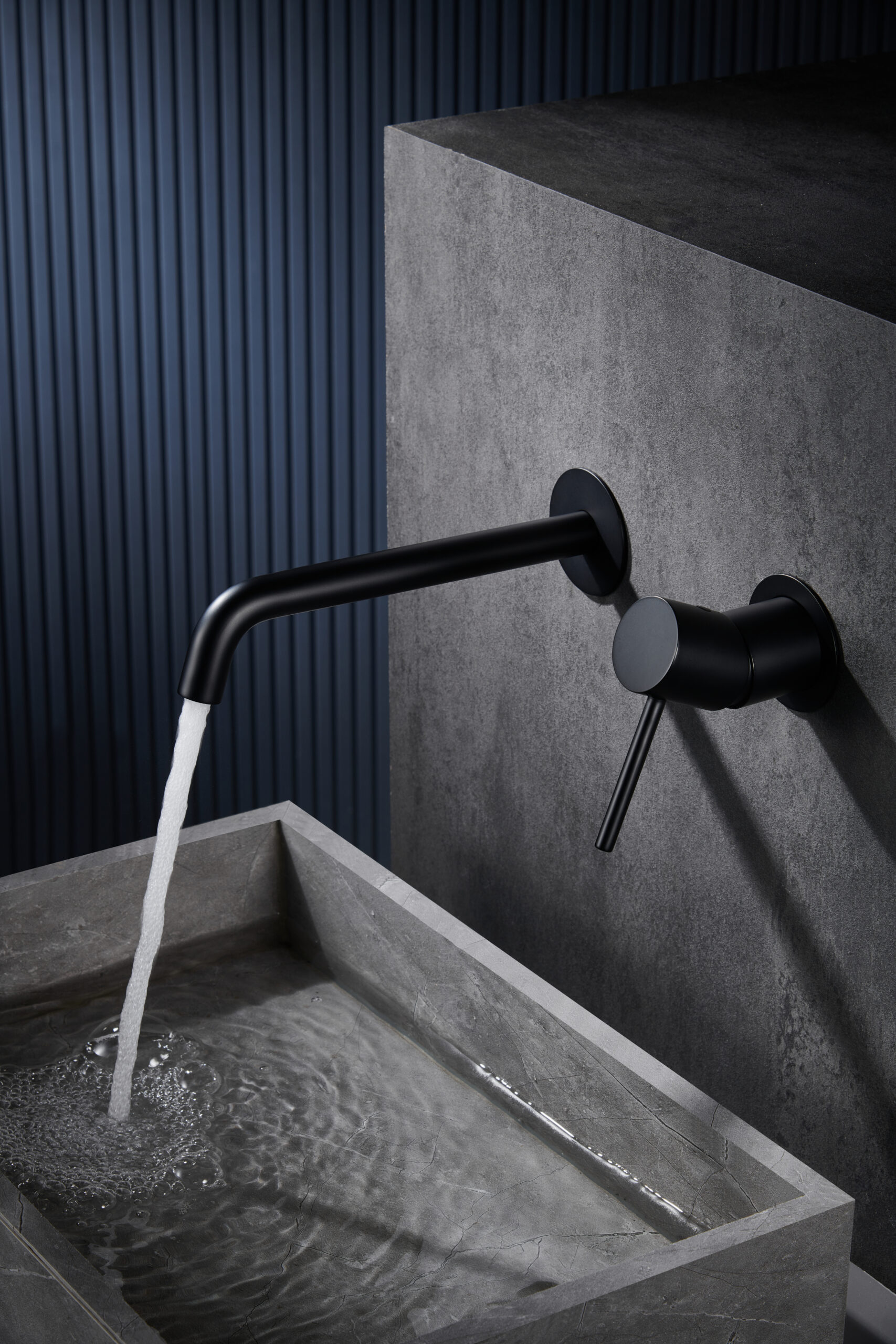 GRIFO LAVABO EMPOTRADO  TENERIFE NEGRO MATE