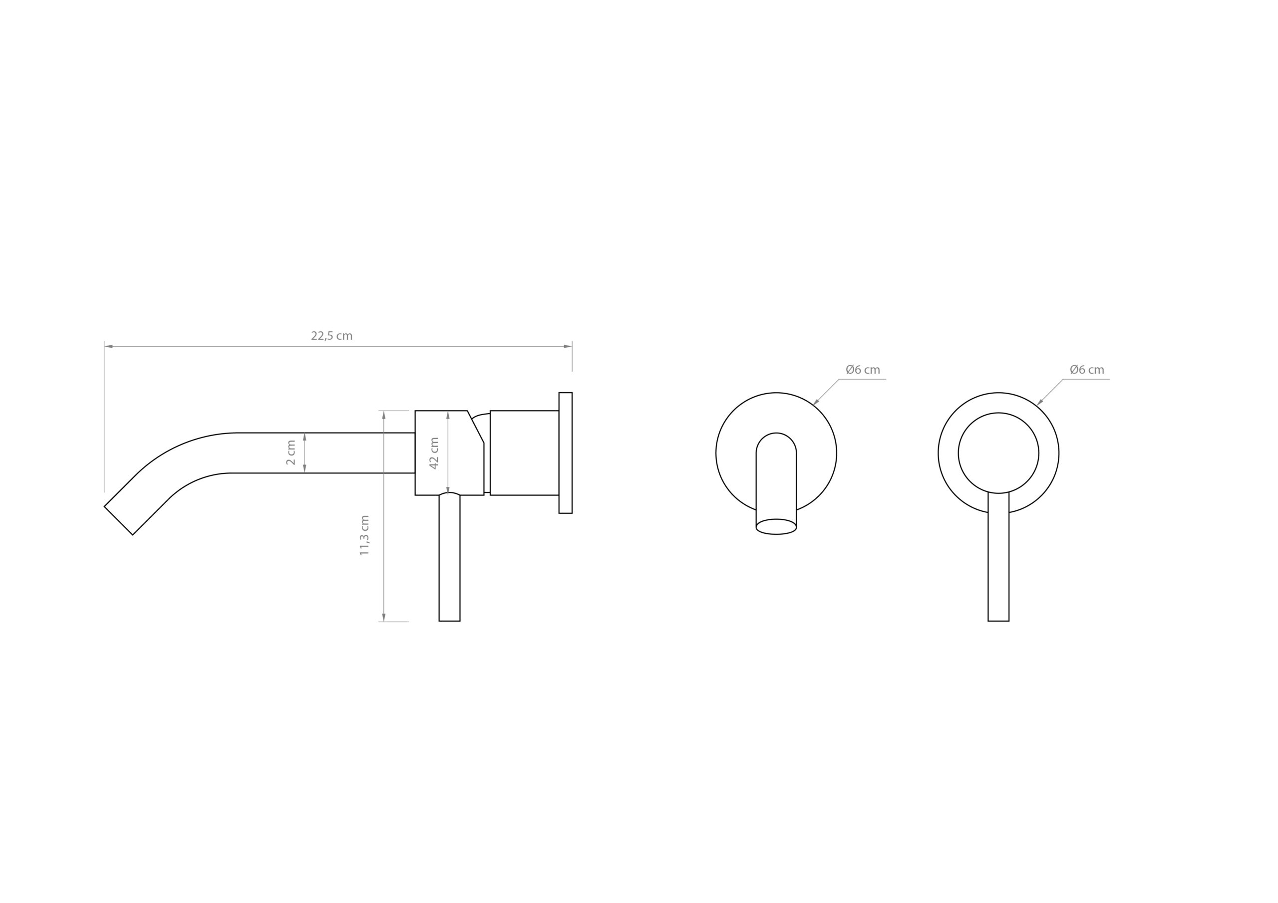 GRIFO LAVABO EMPOTRADO  TENERIFE NEGRO MATE