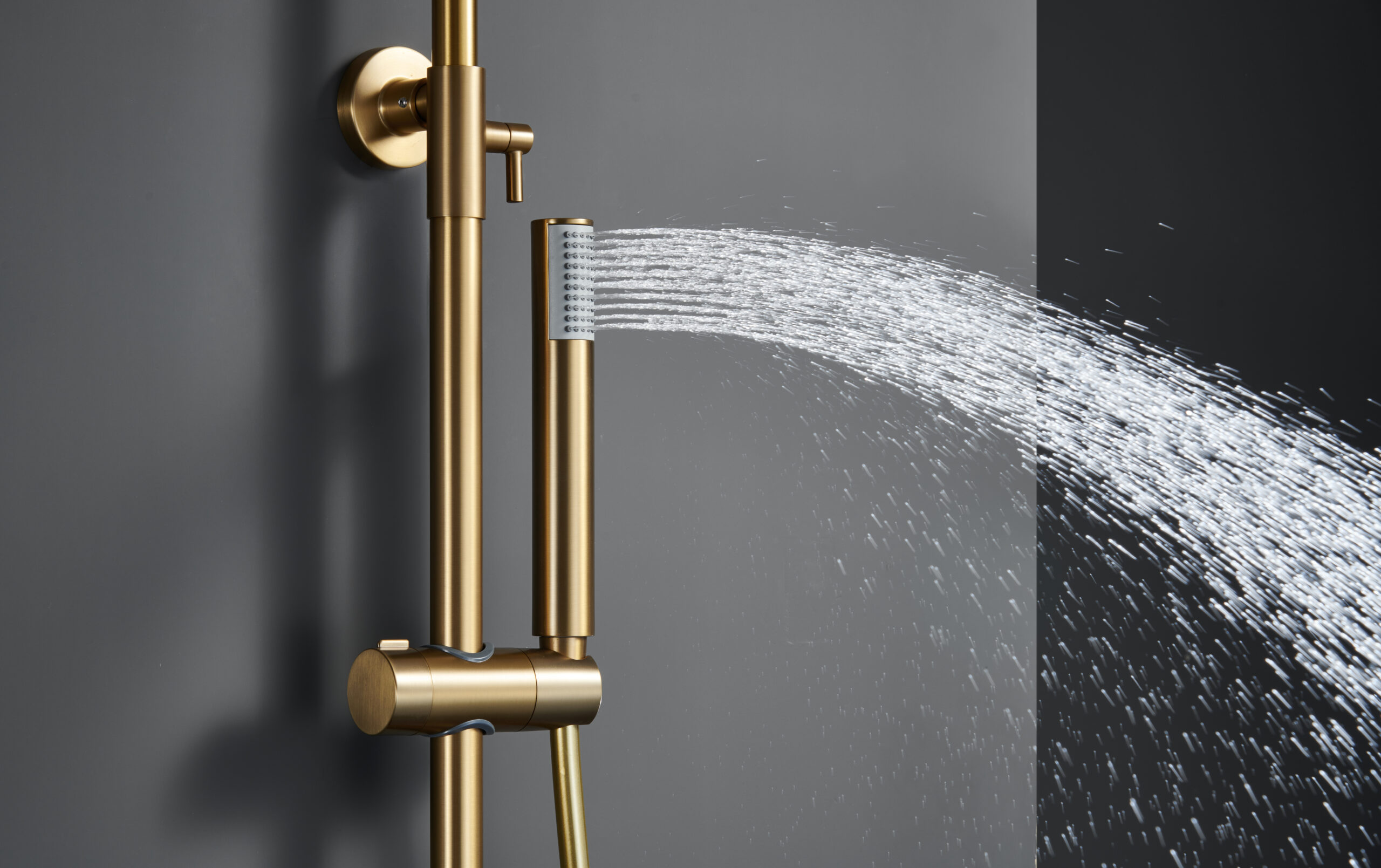 CONJUNTO DUCHA MONOMANDO TENERIFE ORO CEPILLADO