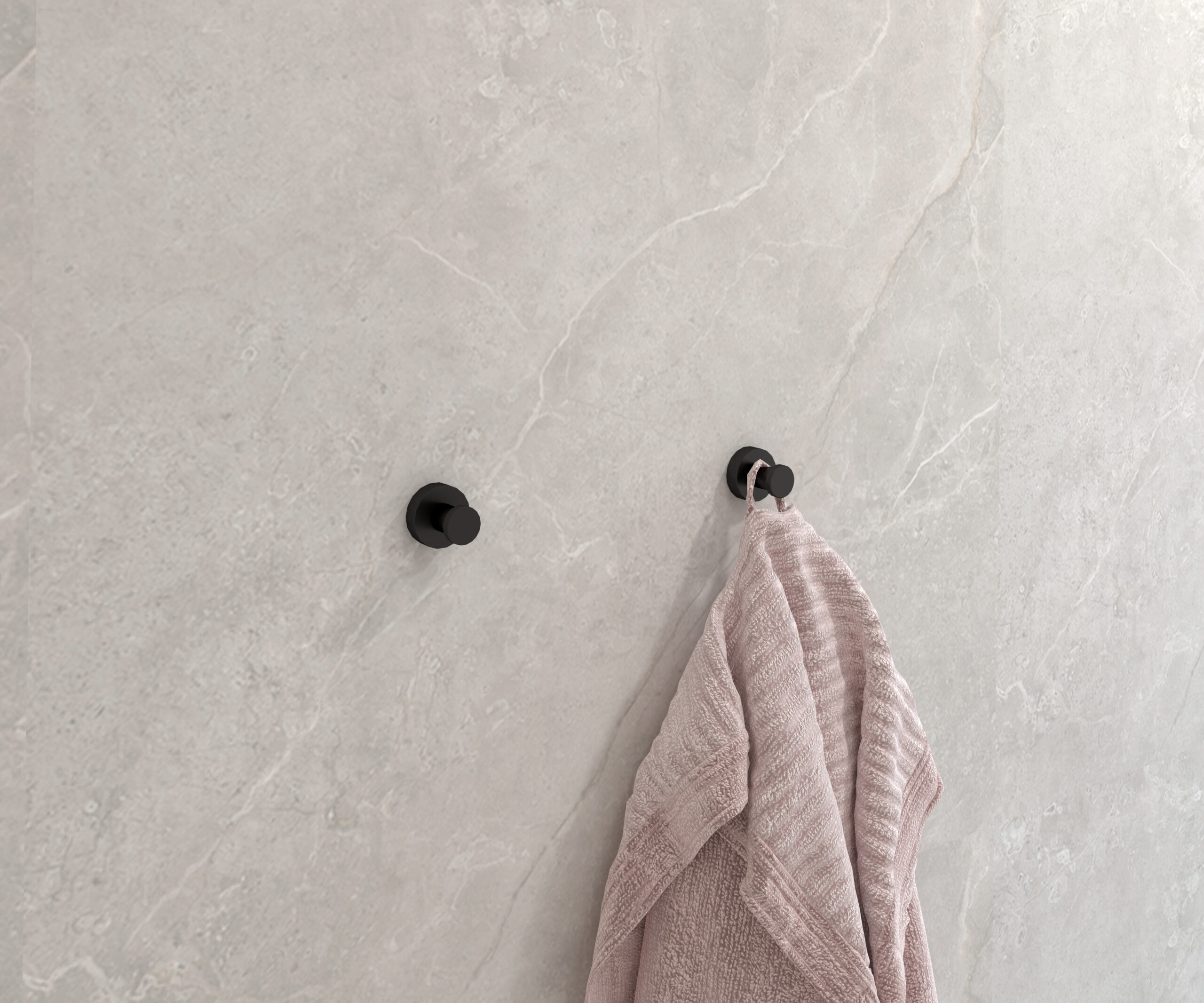 Pack accesorios SET BALI toallero + portarollos + doble percha negro mate