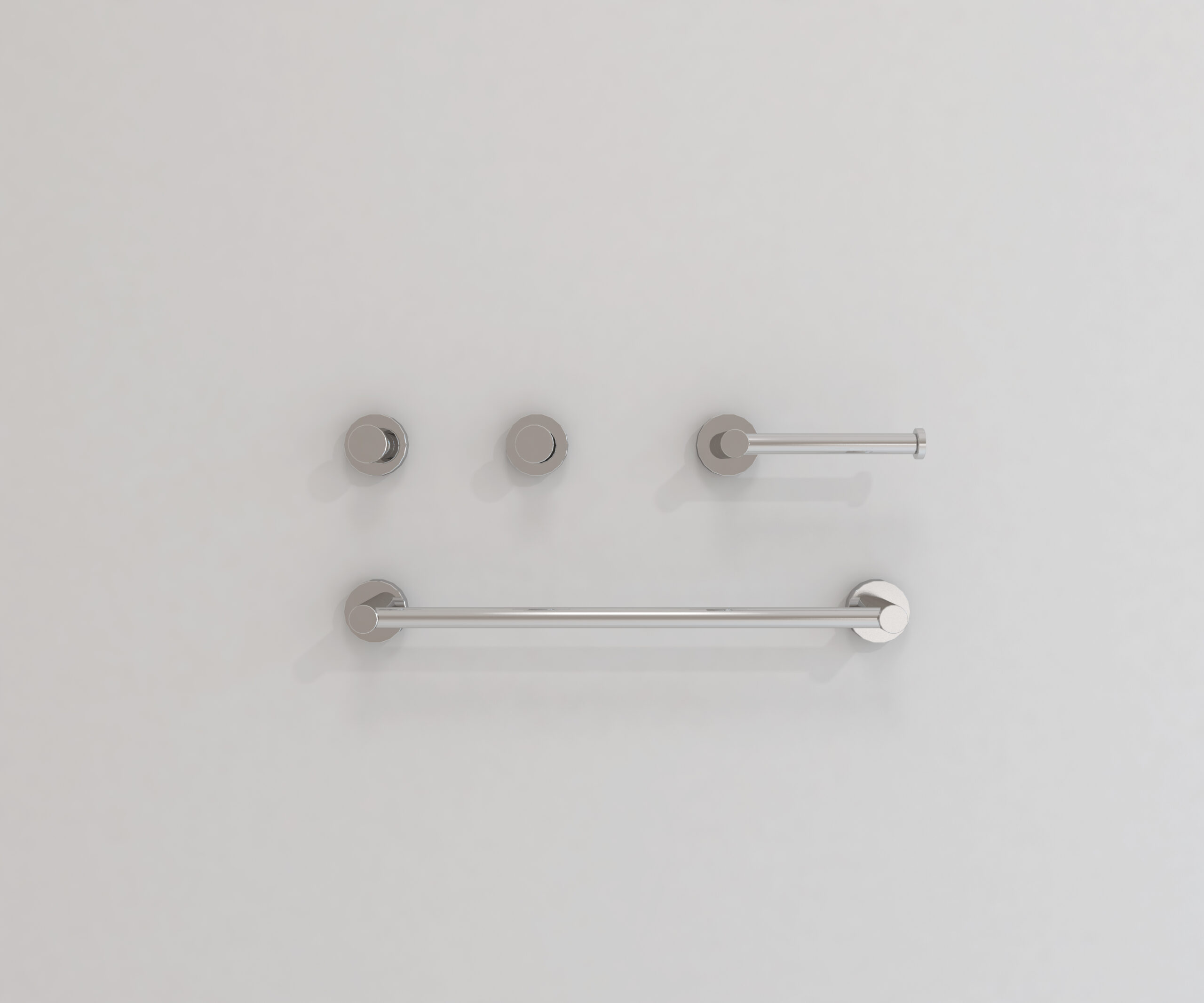 Pack accessoires SET BALI porte-serviettes + porte-rouleau + double crochet