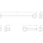 Pack accessoires SET BALI porte-serviettes + porte-rouleau + double crochet